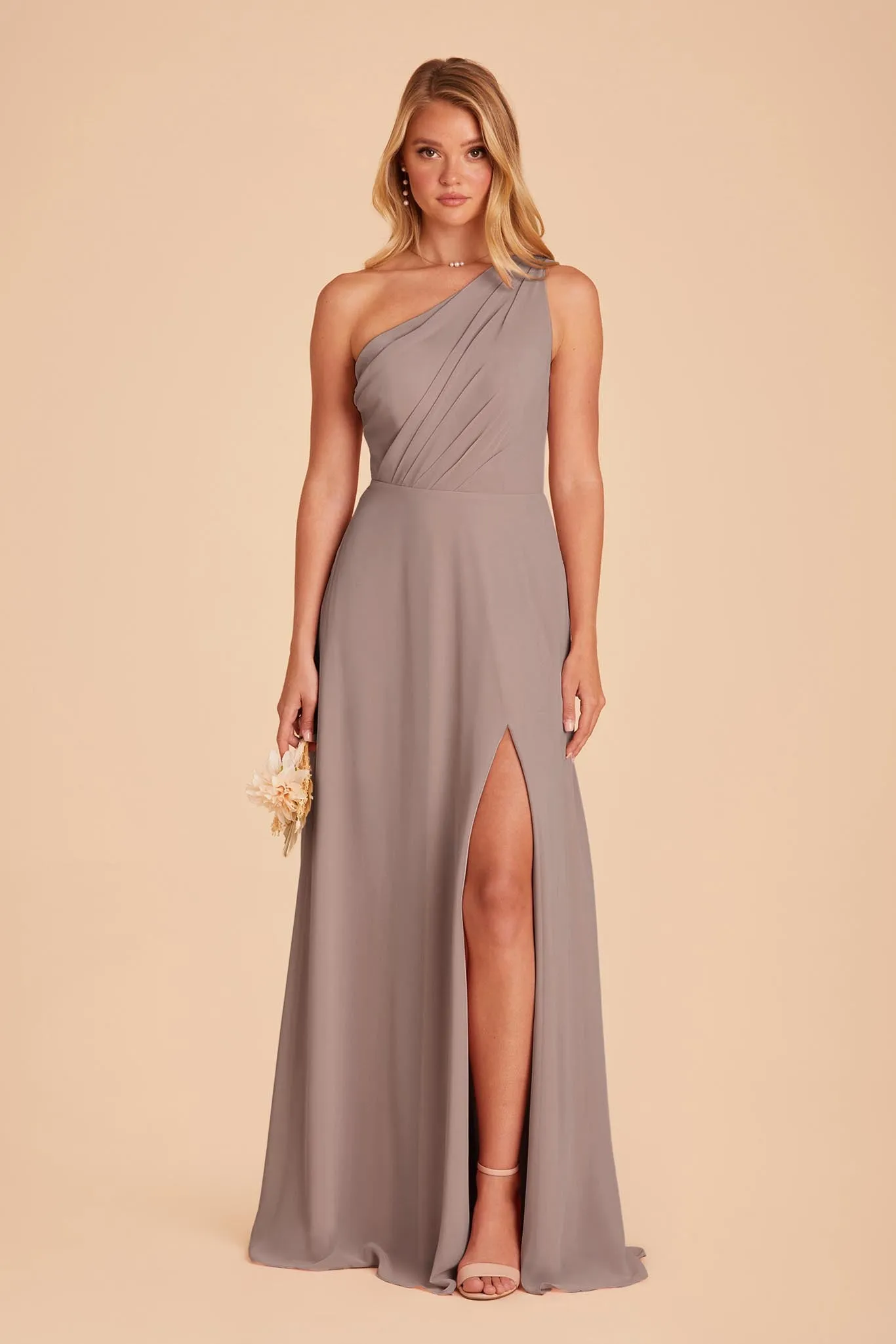 Kira Chiffon Dress With Slit - Toffee sold by Birdy Grey product image thumbnail 4