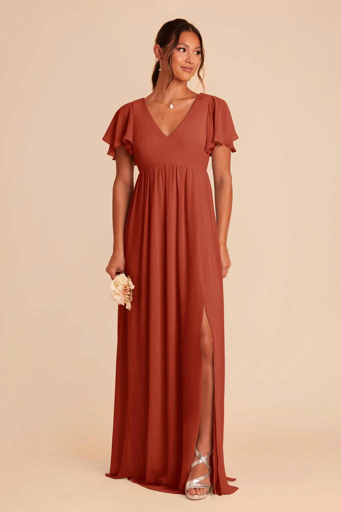 Hannah Chiffon Dress - Auburn sold by Birdy Grey product image thumbnail 4