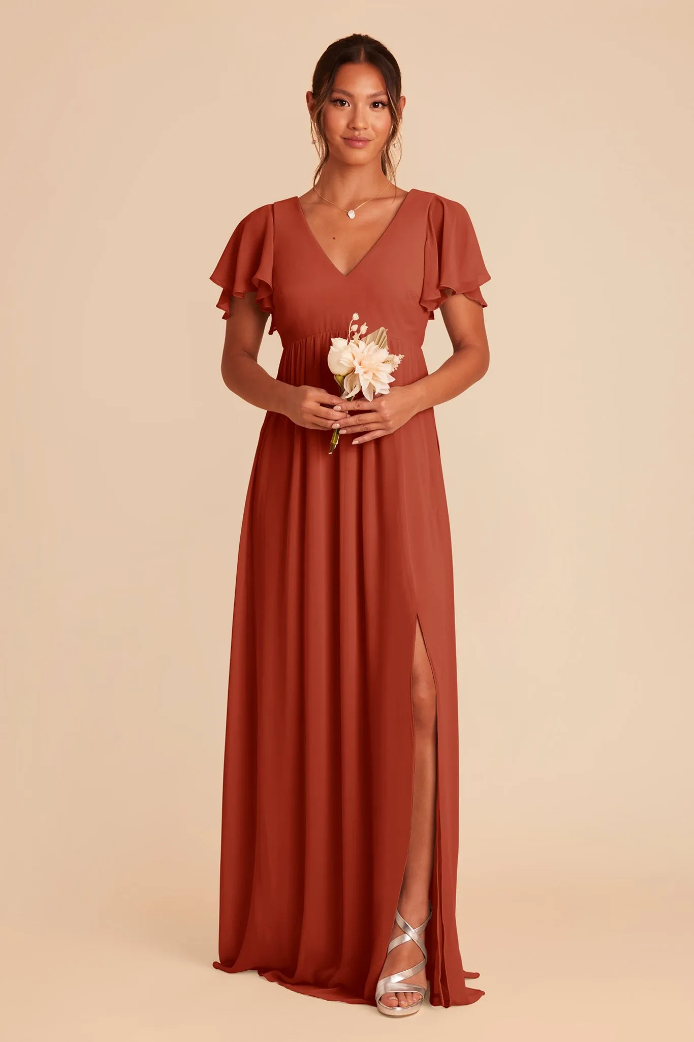 Hannah Chiffon Dress - Auburn sold by Birdy Grey product image thumbnail 3