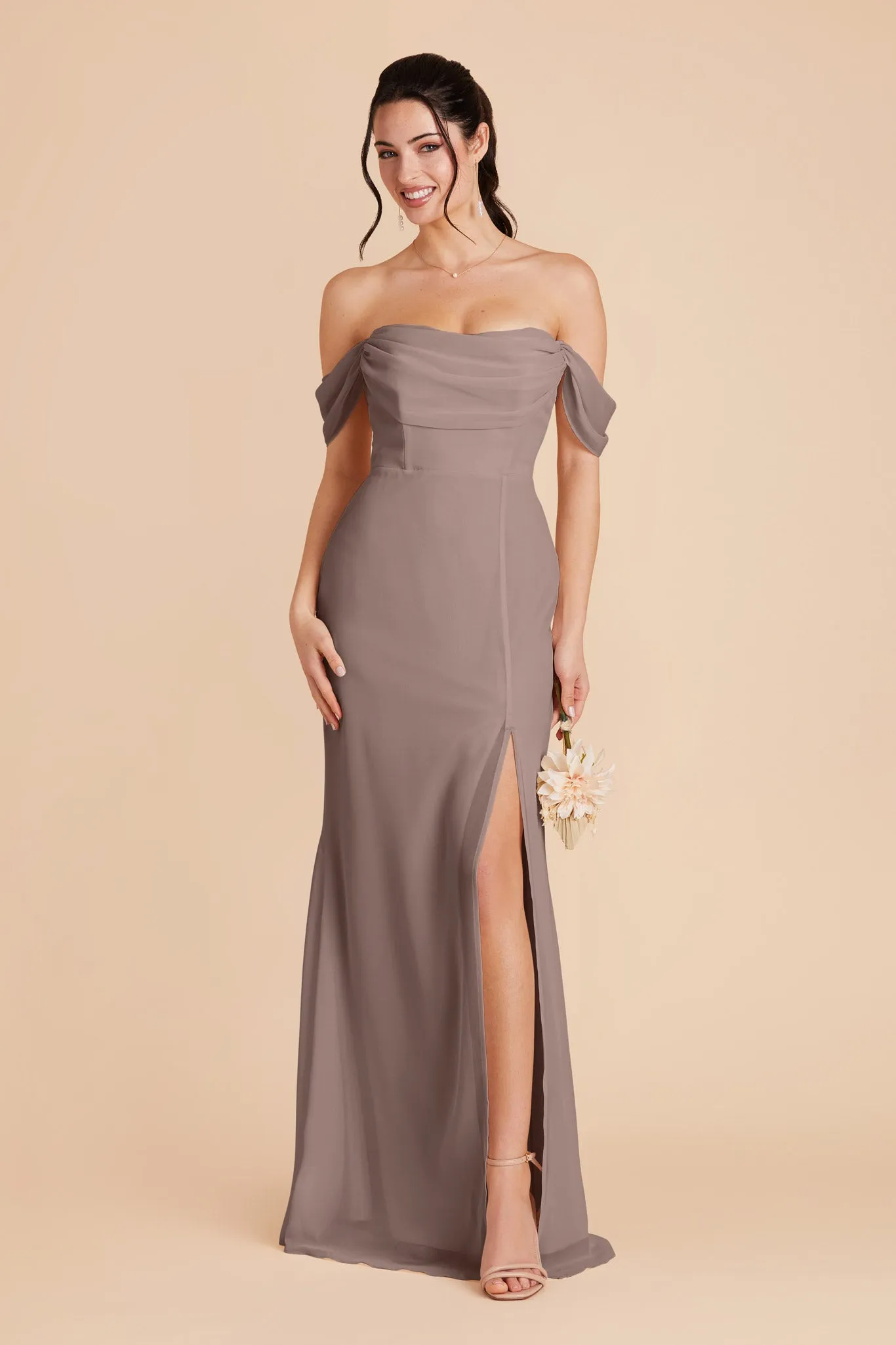 Mira Chiffon Dress - Toffee sold by Birdy Grey product image thumbnail 3