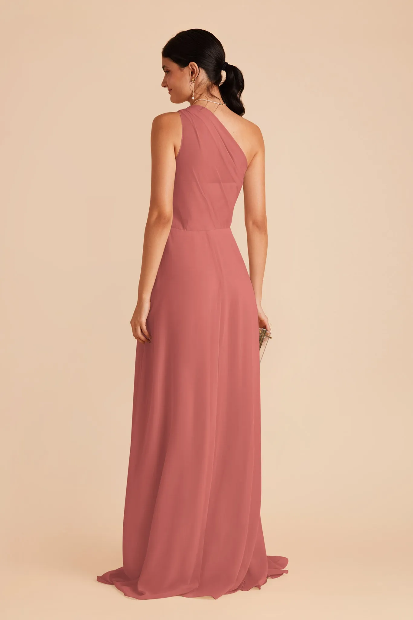 Kira Chiffon Dress With Slit - Wild Rose sold by Birdy Grey product image thumbnail 5