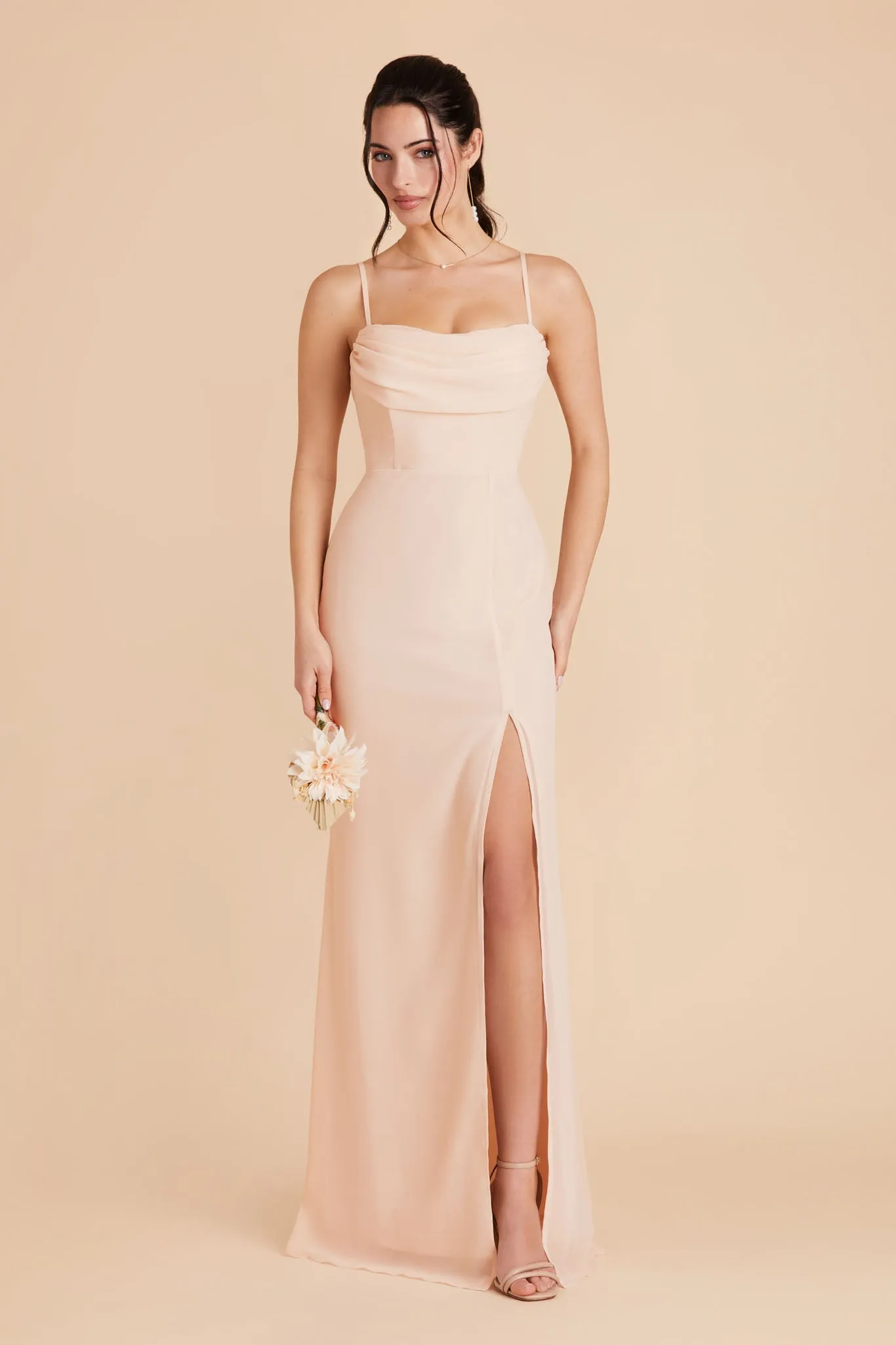 Mira Chiffon Dress - Pale Blush sold by Birdy Grey product image thumbnail 4