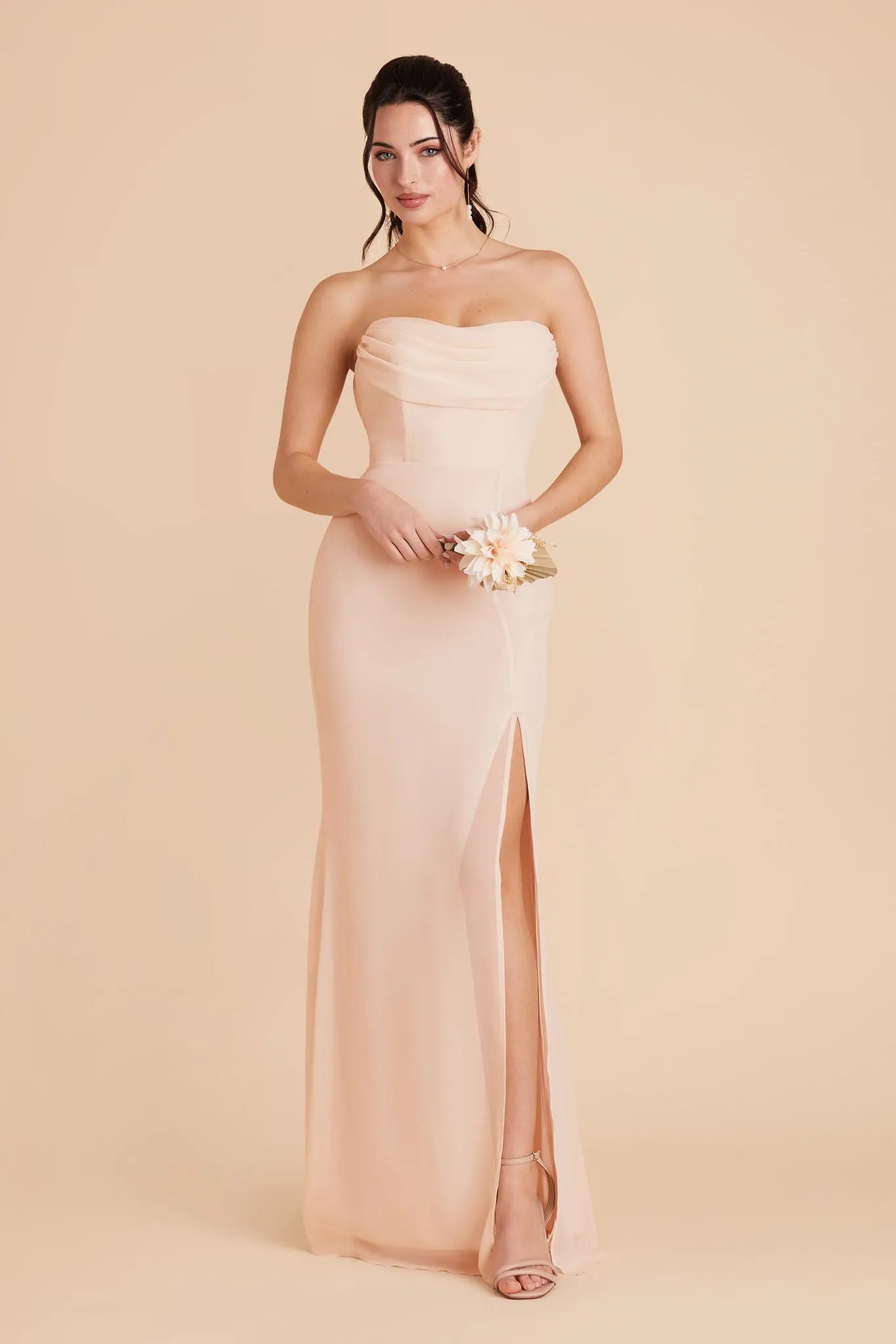 Mira Chiffon Dress - Pale Blush sold by Birdy Grey product image thumbnail 3