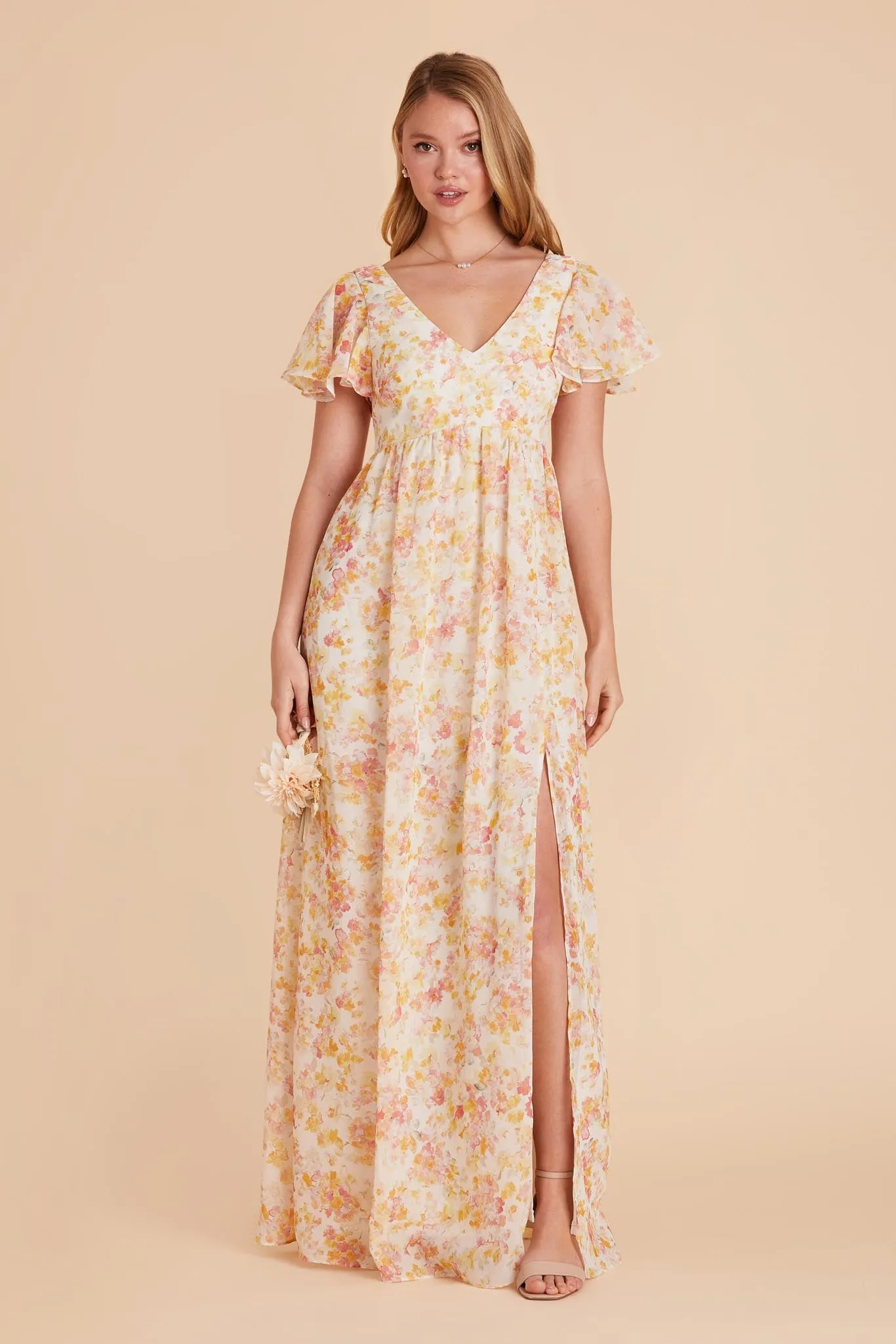 Hannah Chiffon Dress - Pressed Floral sold by Birdy Grey product image thumbnail 4