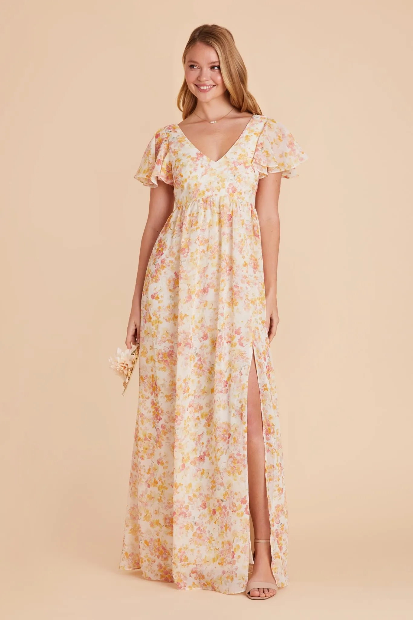 Hannah Chiffon Dress - Pressed Floral sold by Birdy Grey product image thumbnail 3