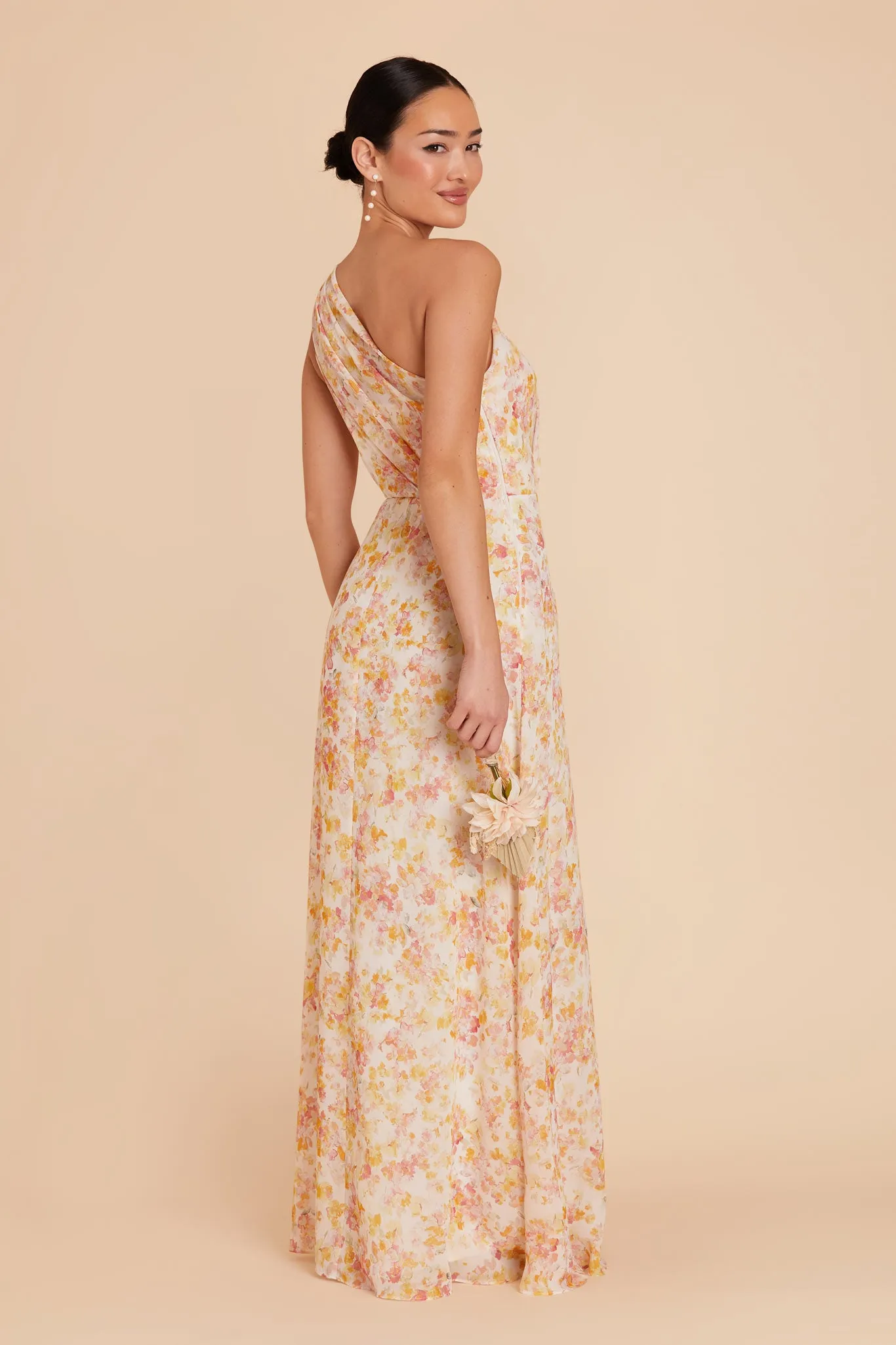 Kira Chiffon Dress With Slit - Pressed Floral sold by Birdy Grey product image thumbnail 5