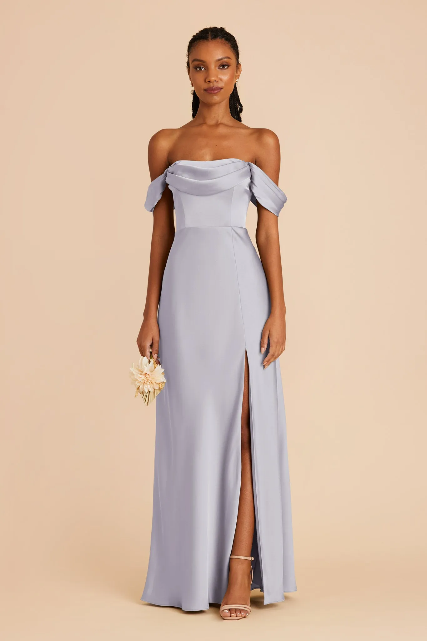 Mia Matte Satin Dress - Periwinkle Blue sold by Birdy Grey product image thumbnail 5