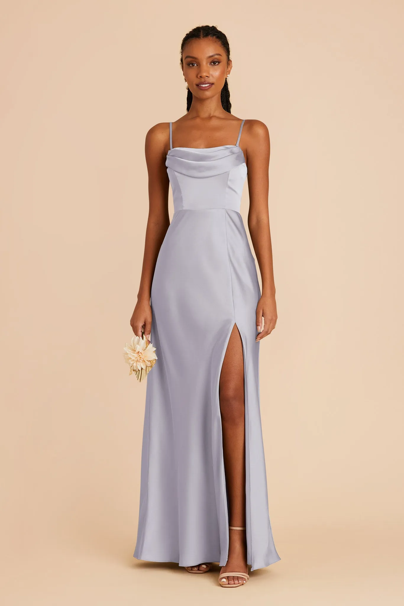 Mia Matte Satin Dress - Periwinkle Blue sold by Birdy Grey product image thumbnail 3