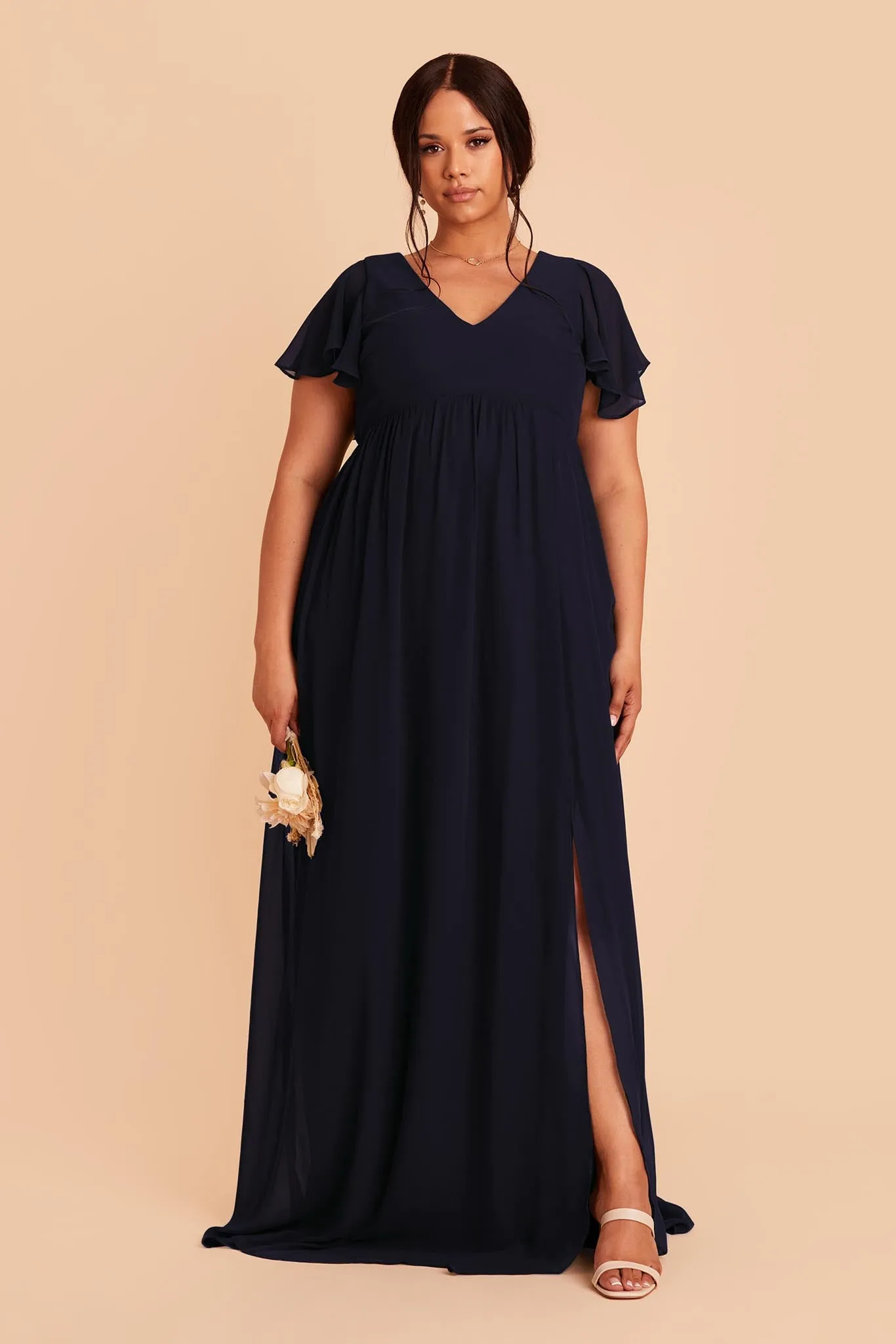 Hannah Chiffon Dress - Navy sold by Birdy Grey product image thumbnail 3