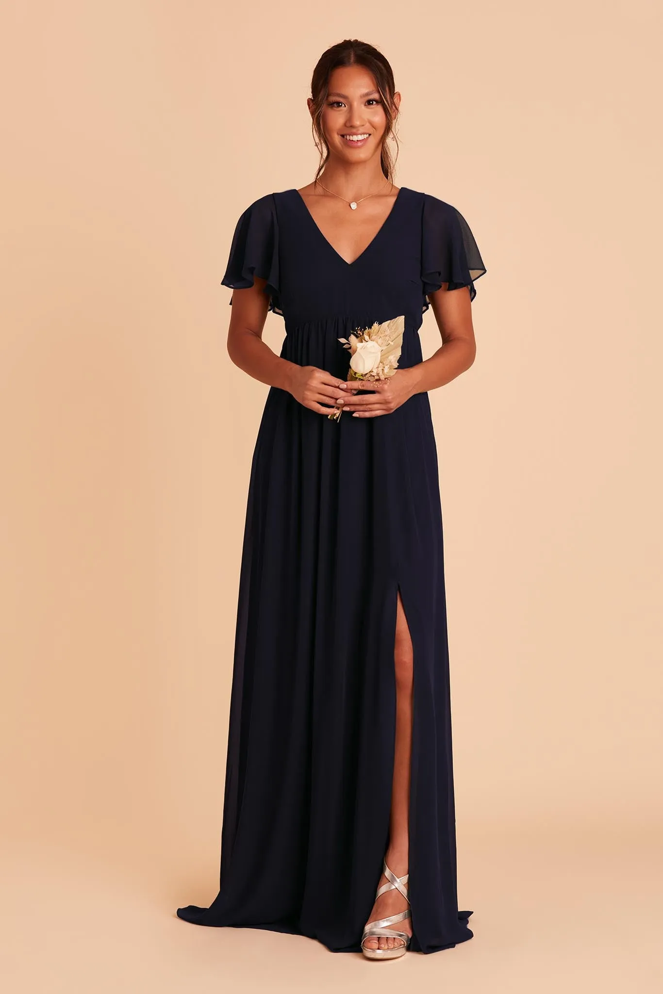 Hannah Chiffon Dress - Navy sold by Birdy Grey product image thumbnail 4