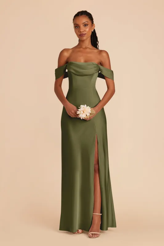 Mia Matte Satin Dress - Martini sold by Birdy Grey