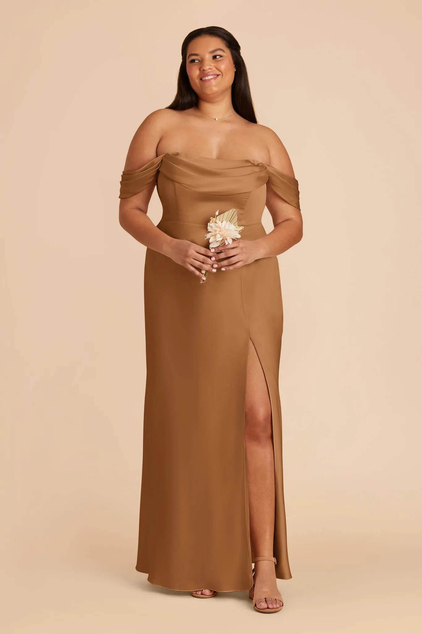 Mia Matte Satin Dress - Copper sold by Birdy Grey product image thumbnail 2