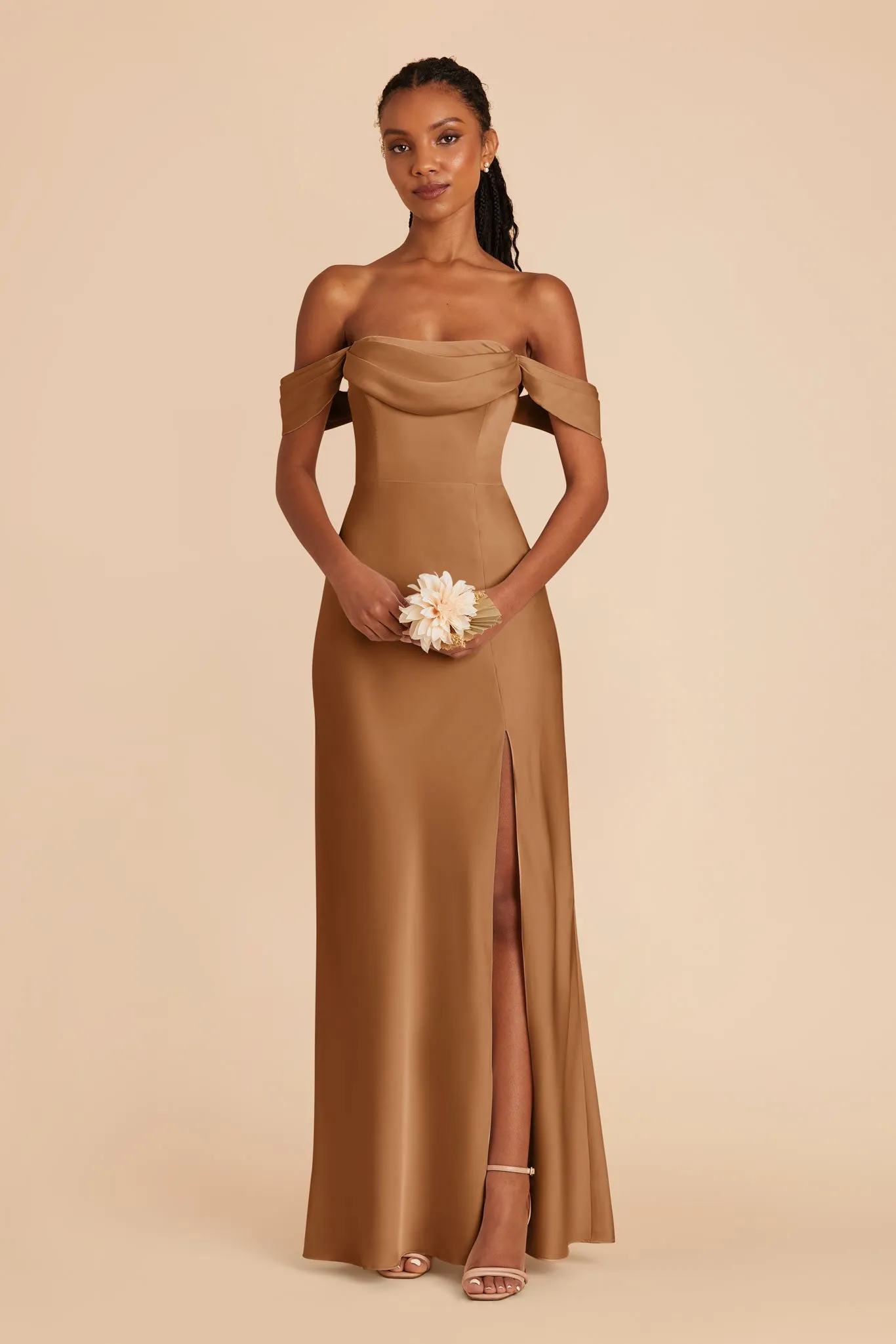 Mia Matte Satin Dress - Copper sold by Birdy Grey product image thumbnail 5