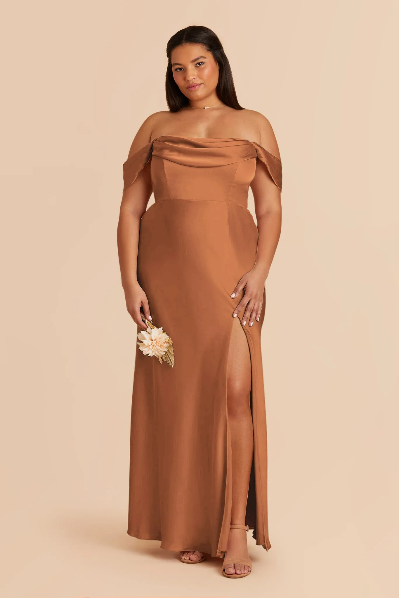 Mia Matte Satin Dress - Rust sold by Birdy Grey product image thumbnail 2