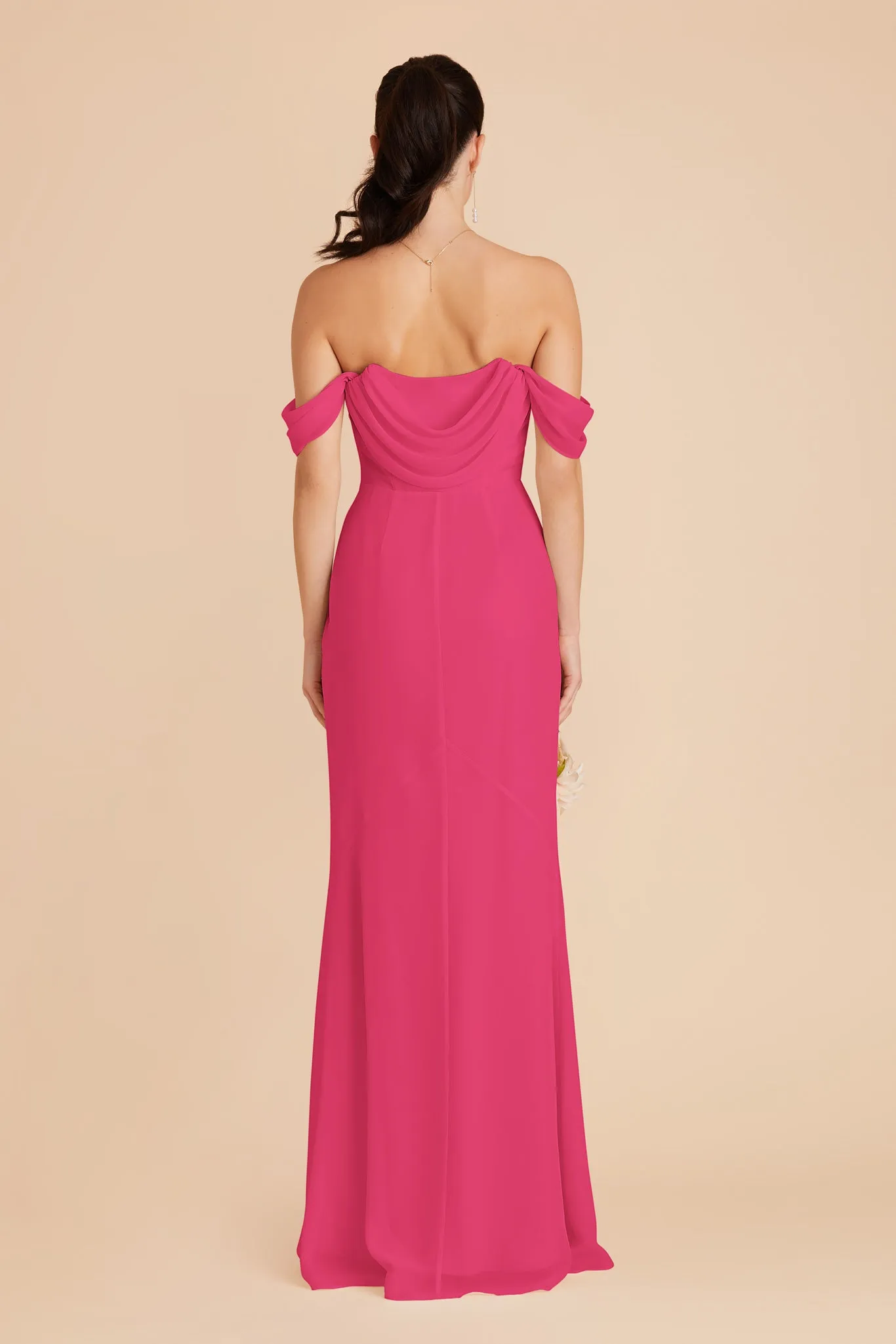 Mira Chiffon Dress - Fuchsia sold by Birdy Grey product image thumbnail 5