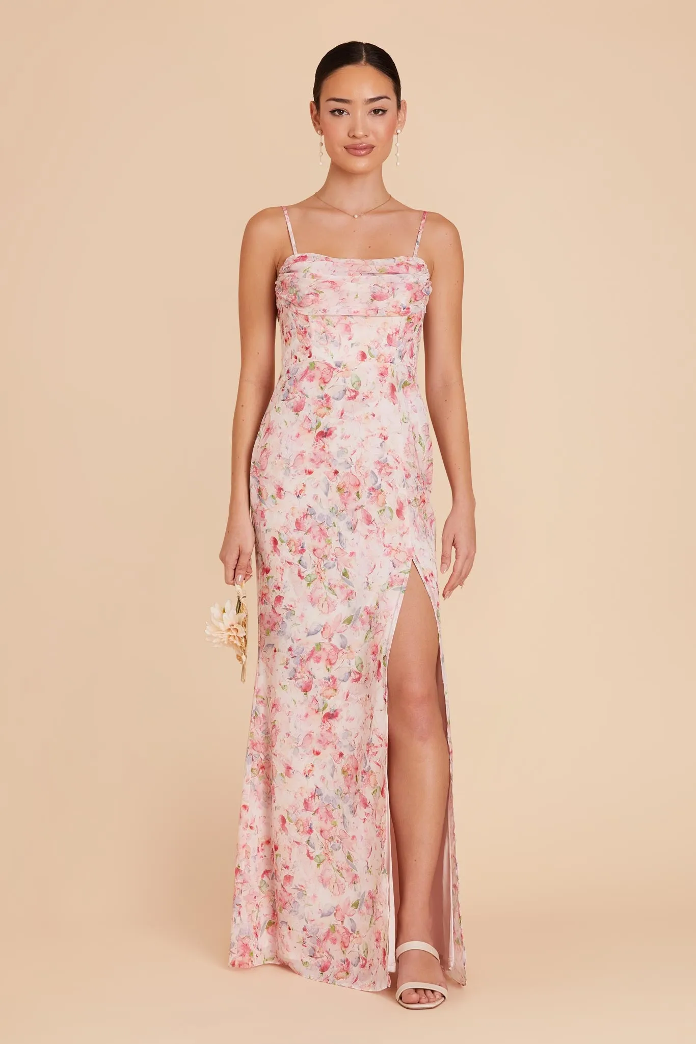 Mira Chiffon Dress - Pink Falling Petals sold by Birdy Grey product image thumbnail 4