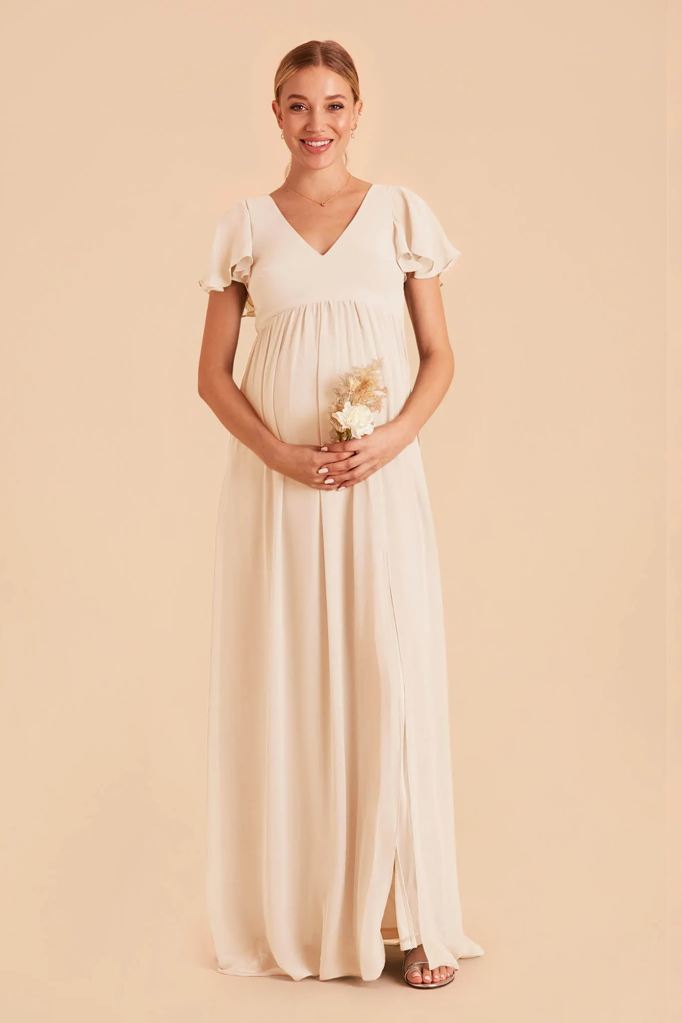 Hannah Chiffon Dress - Champagne sold by Birdy Grey product image thumbnail 2