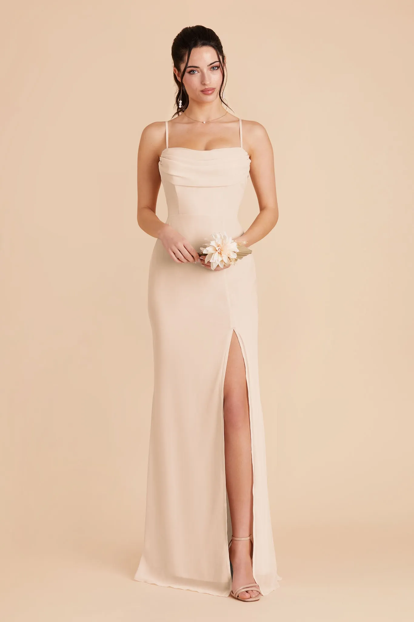 Mira Chiffon Dress - Champagne sold by Birdy Grey product image thumbnail 5