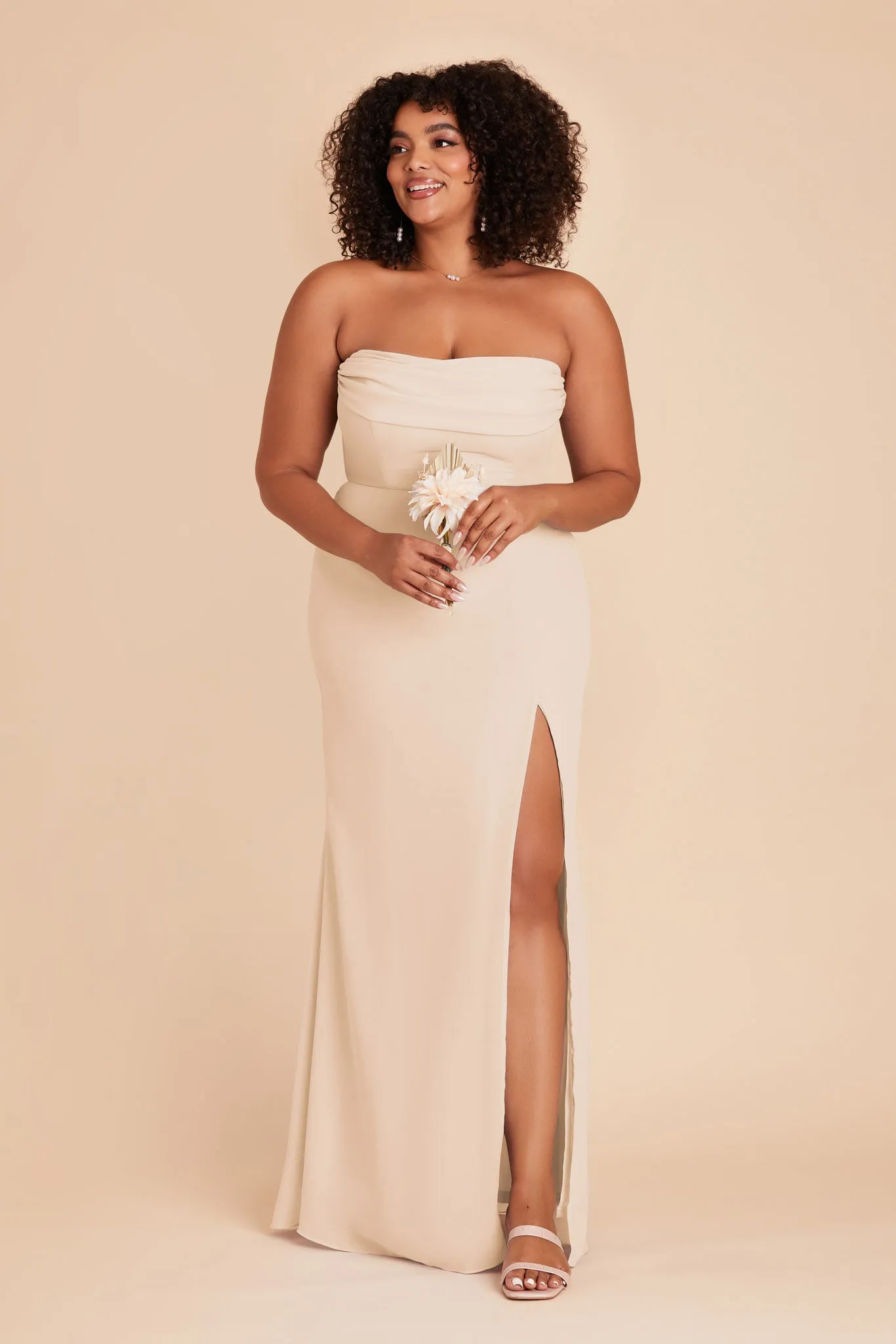 Mira Chiffon Dress - Champagne sold by Birdy Grey product image thumbnail 2