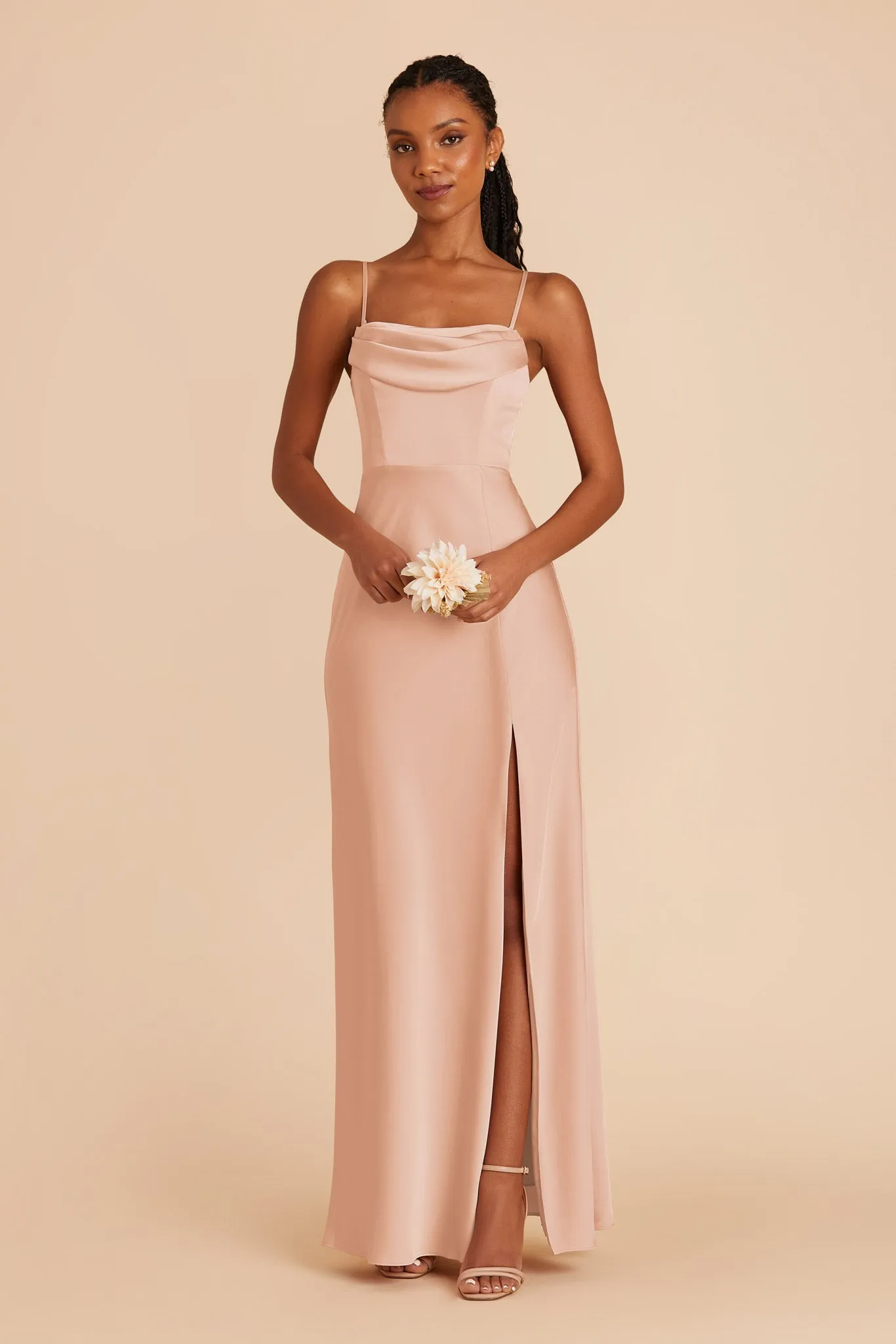 Mia Matte Satin Dress - Rose Gold sold by Birdy Grey product image thumbnail 3