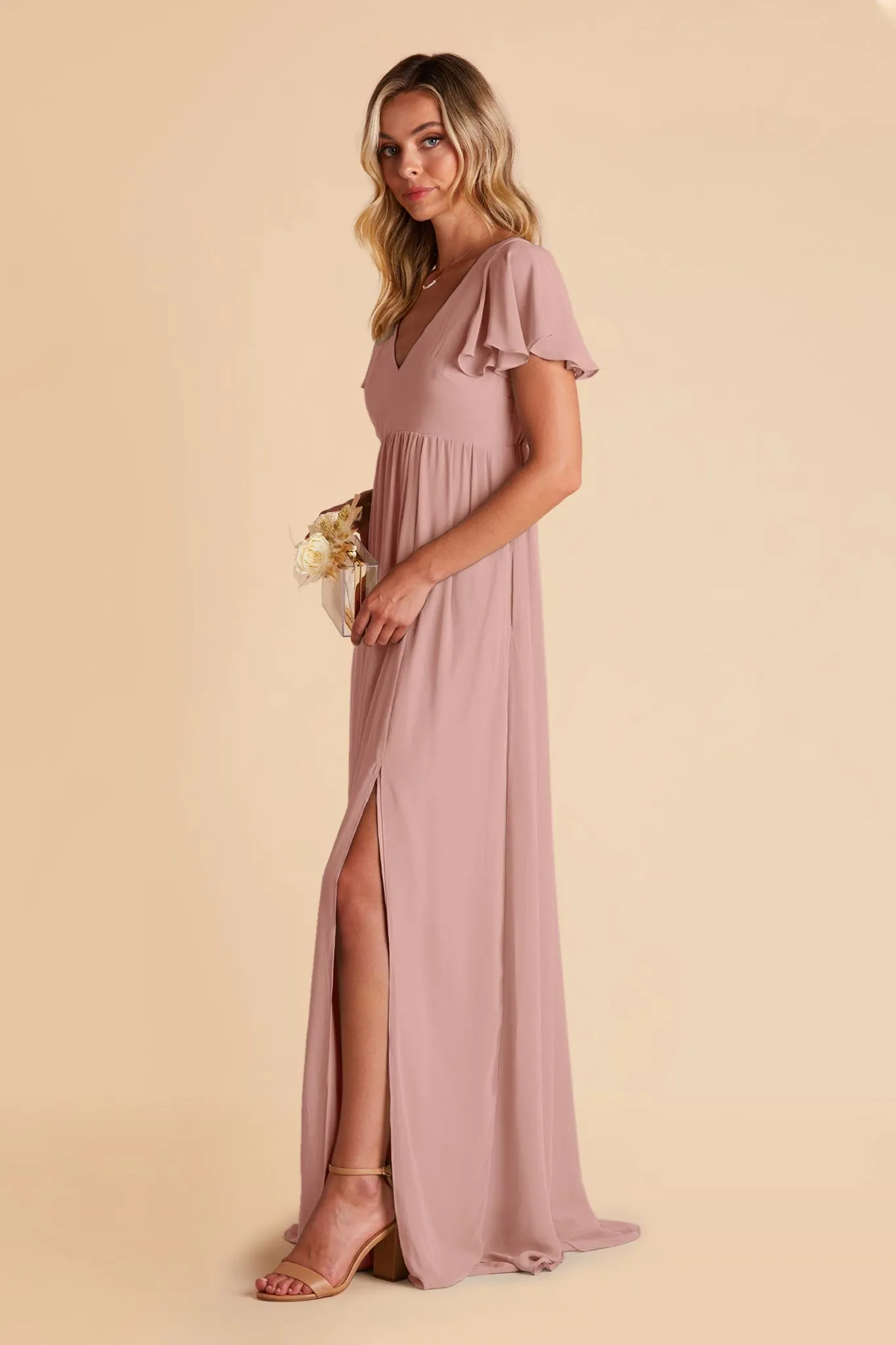 Hannah Chiffon Dress - English Rose sold by Birdy Grey product image thumbnail 5