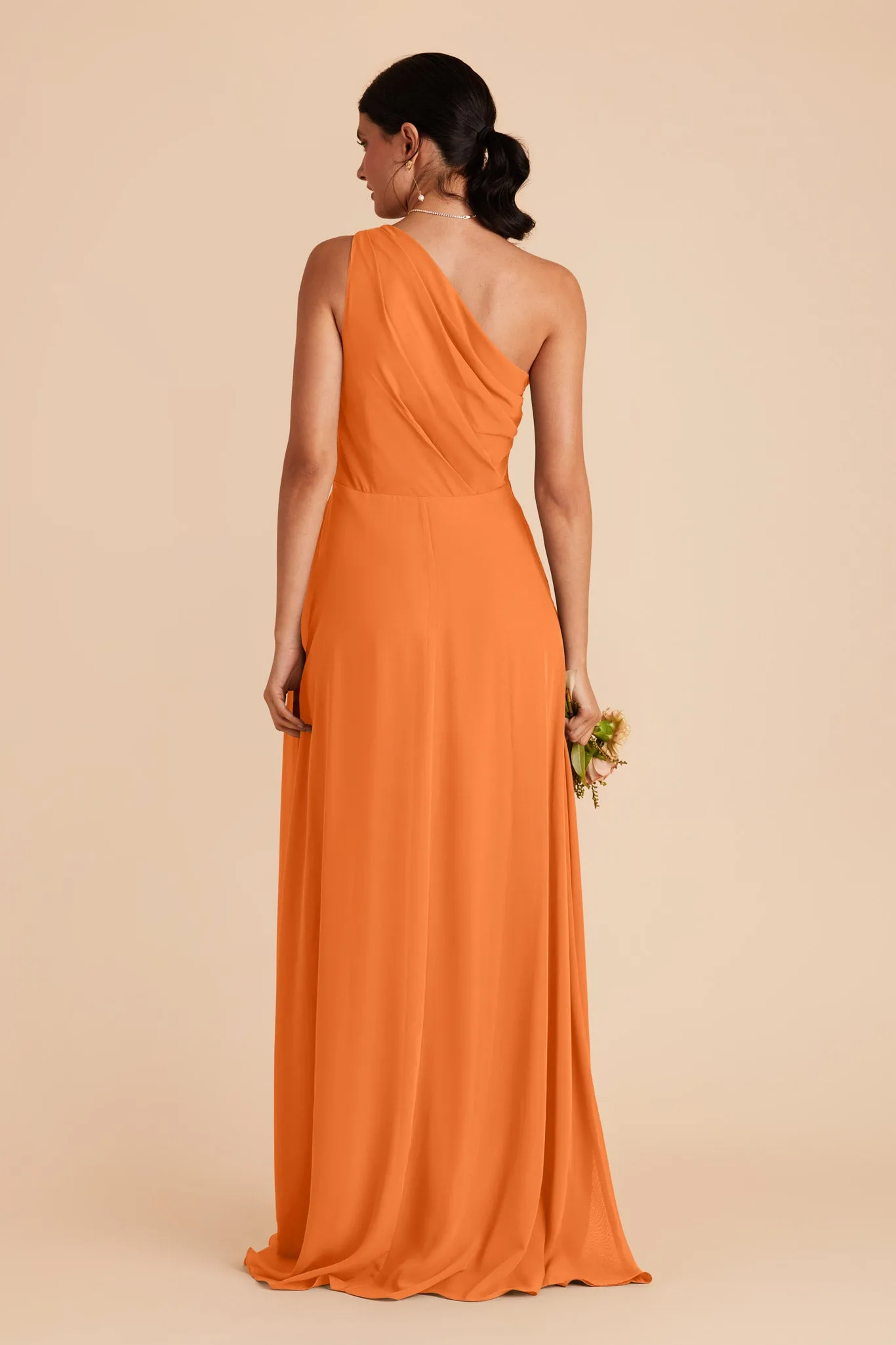 Kira Chiffon Dress With Slit - Apricot sold by Birdy Grey product image thumbnail 5