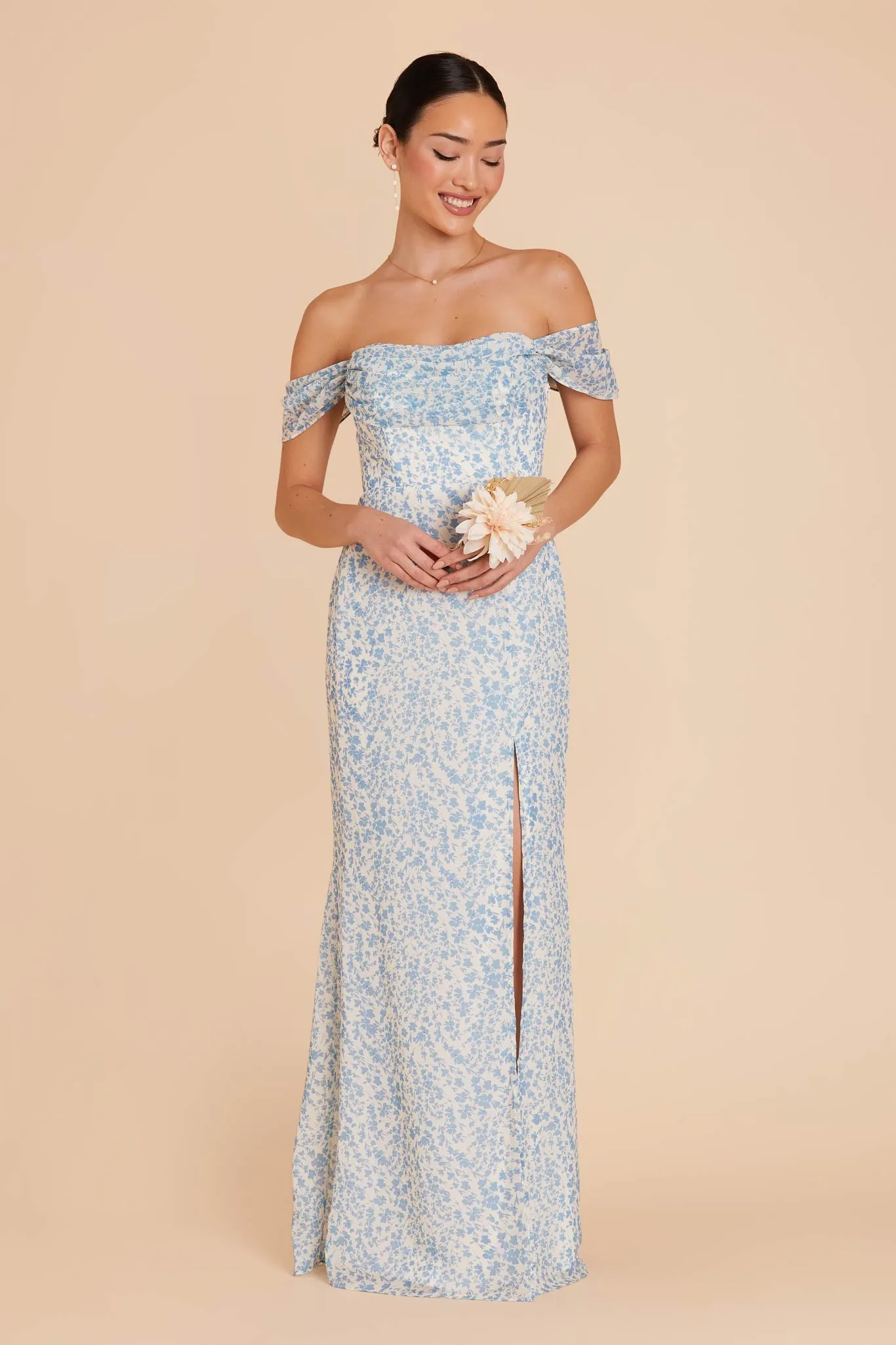 Mira Chiffon Dress - Blue Dreamy Ditsy sold by Birdy Grey product image thumbnail 3