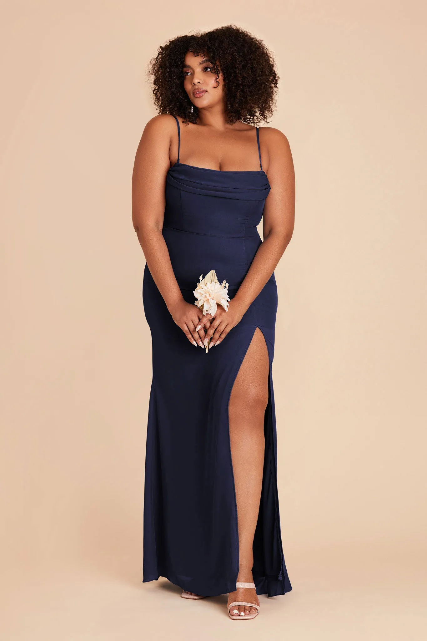 Mira Chiffon Dress - Navy sold by Birdy Grey product image thumbnail 2