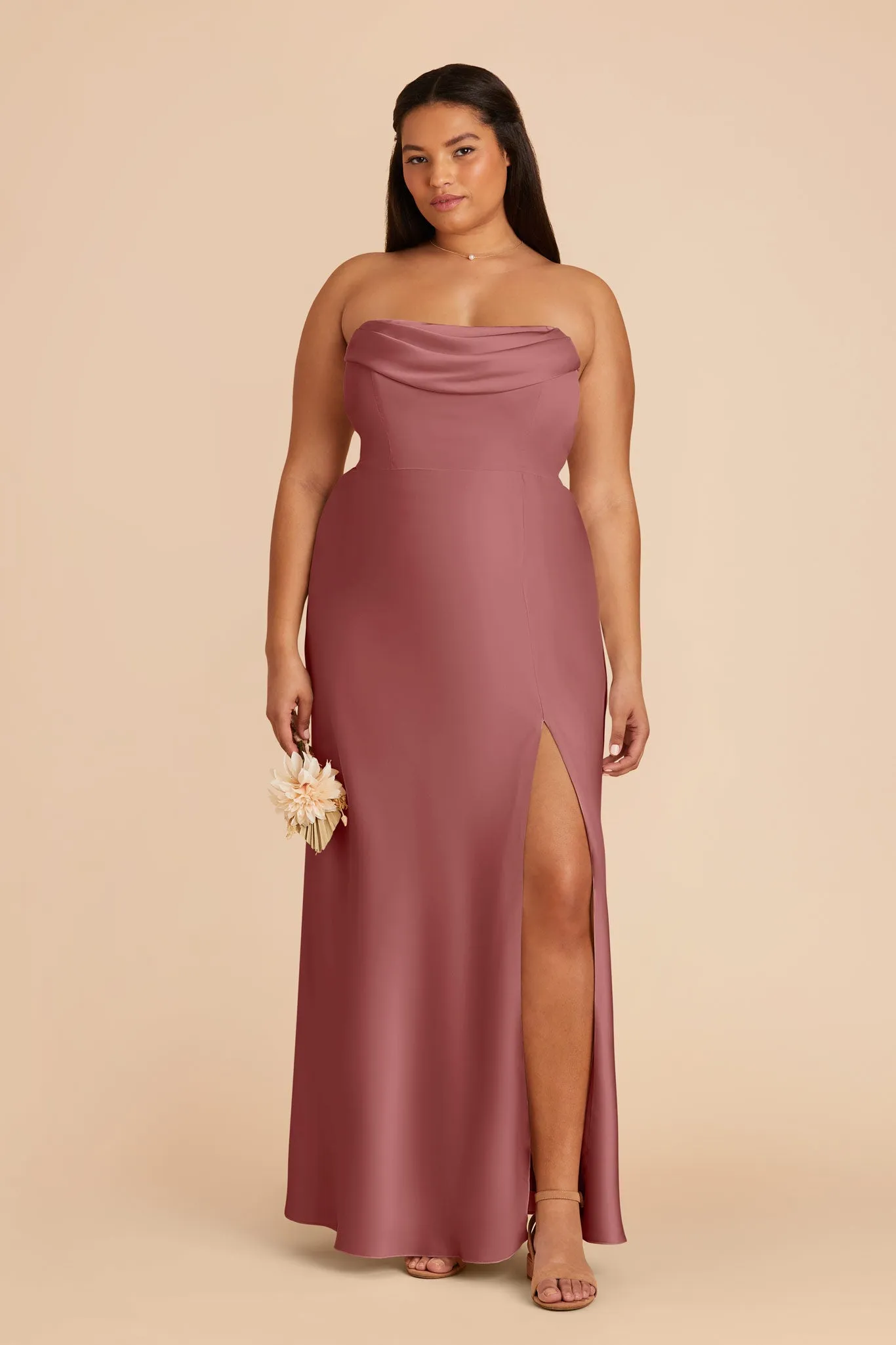Mia Matte Satin Dress - Wild Rose sold by Birdy Grey product image thumbnail 2