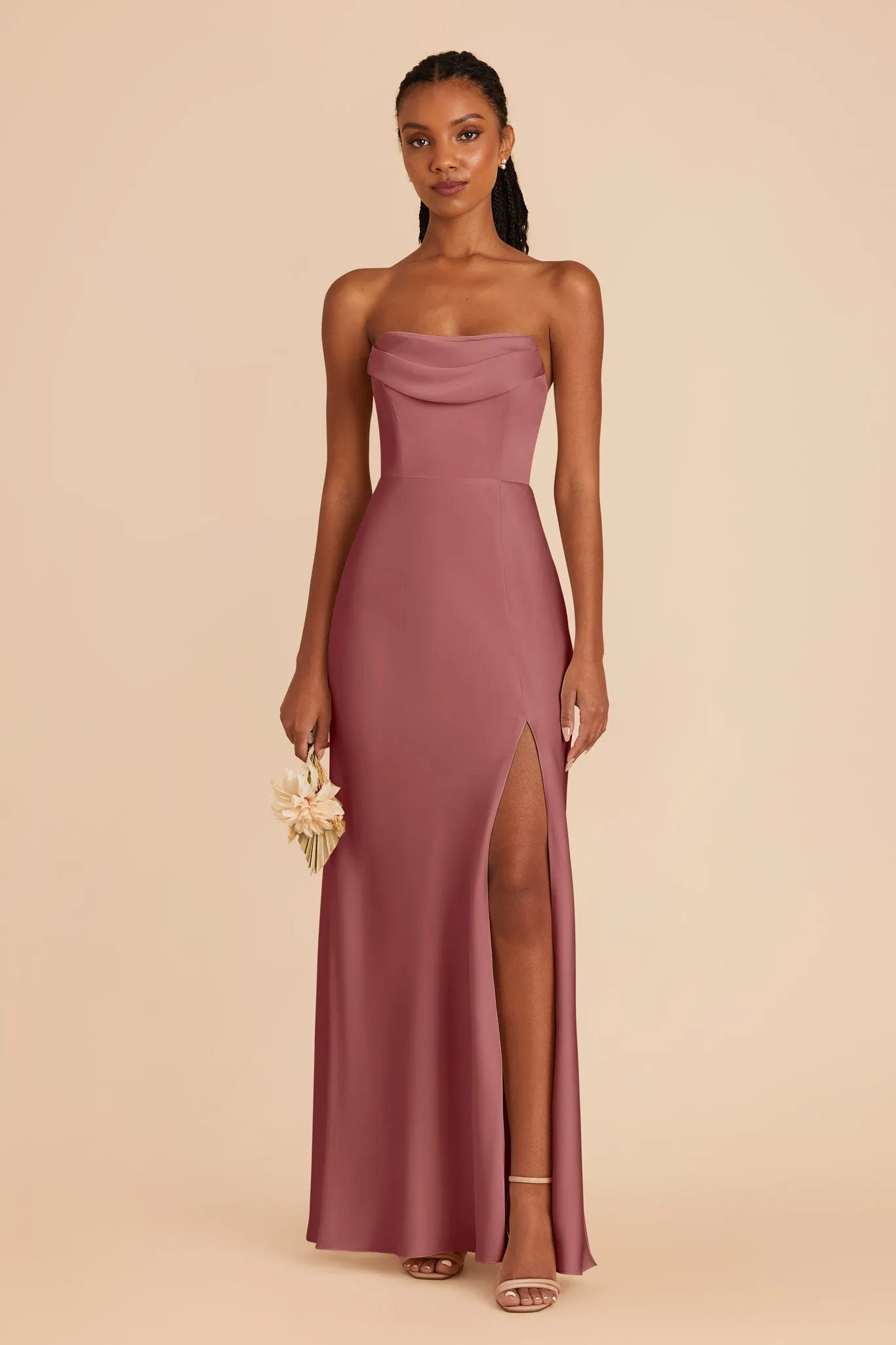 Mia Matte Satin Dress - Wild Rose sold by Birdy Grey product image thumbnail 3