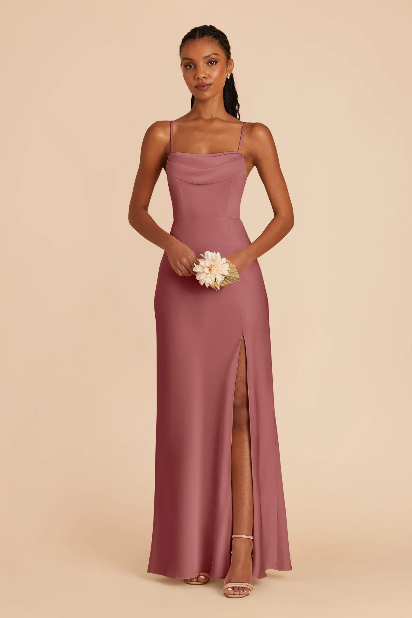 Mia Matte Satin Dress - Wild Rose sold by Birdy Grey product image thumbnail 4