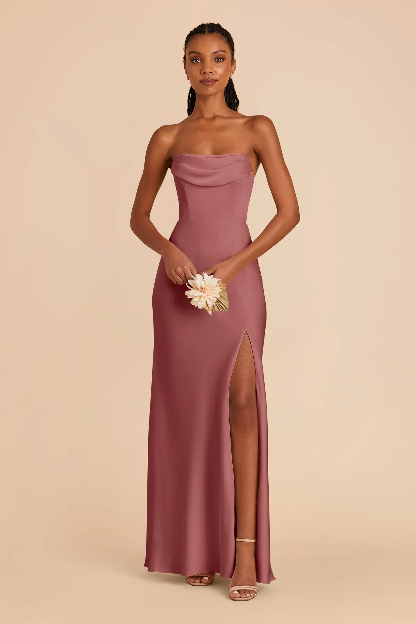 Mia Matte Satin Dress - Wild Rose sold by Birdy Grey product image thumbnail 5