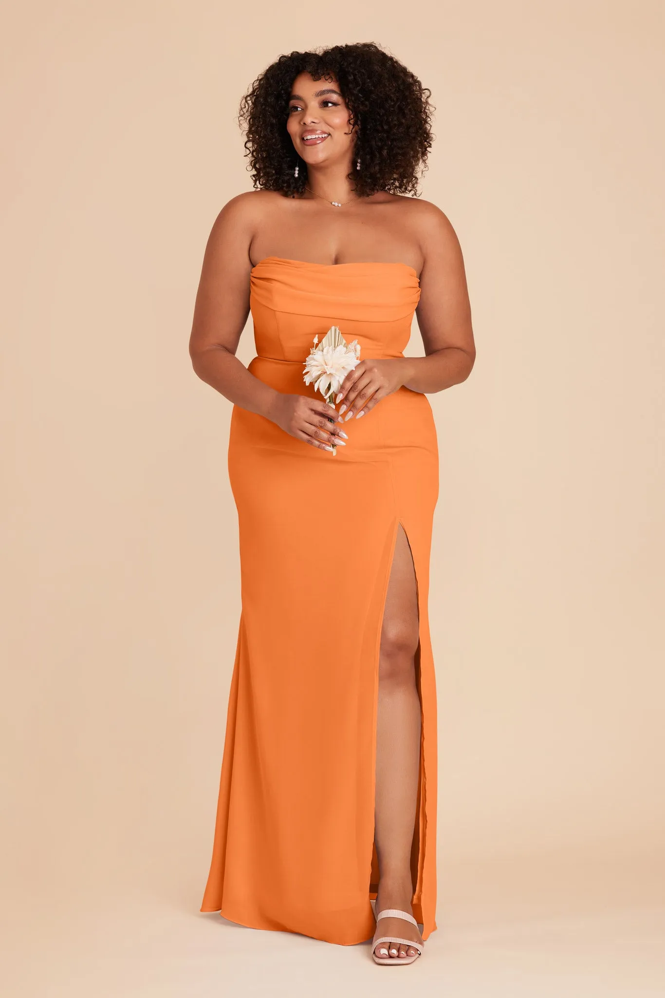 Mira Chiffon Dress - Apricot sold by Birdy Grey product image thumbnail 2