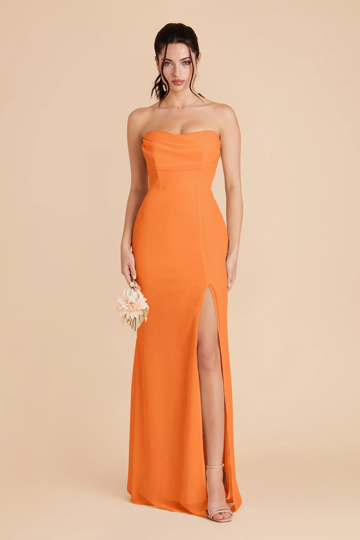 Mira Chiffon Dress - Apricot sold by Birdy Grey product image thumbnail 3