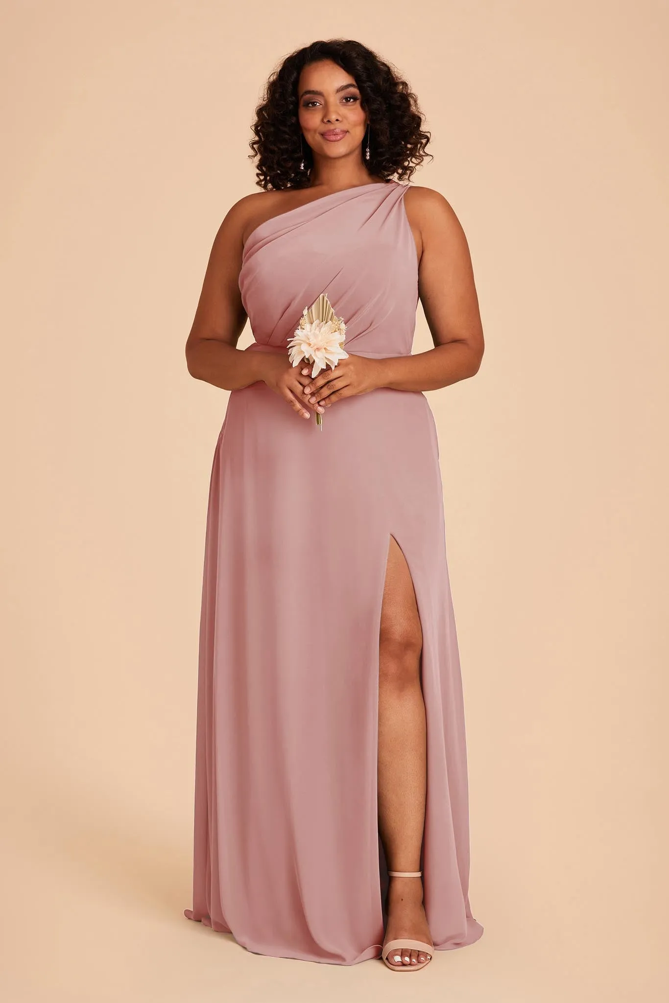 Kira Chiffon Dress With Slit - English Rose sold by Birdy Grey product image thumbnail 2