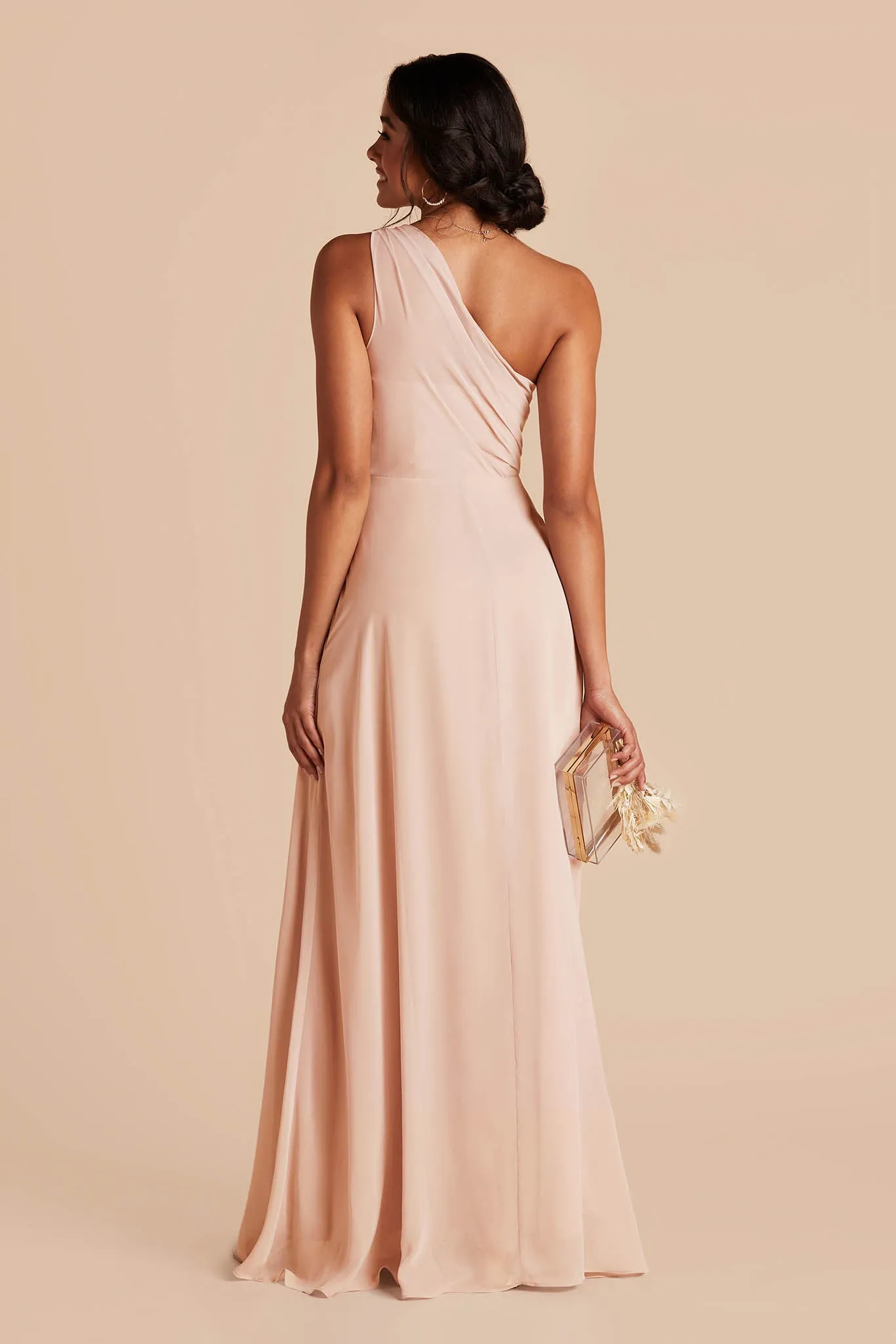 Kira Chiffon Dress With Slit - Pale Blush sold by Birdy Grey product image thumbnail 5