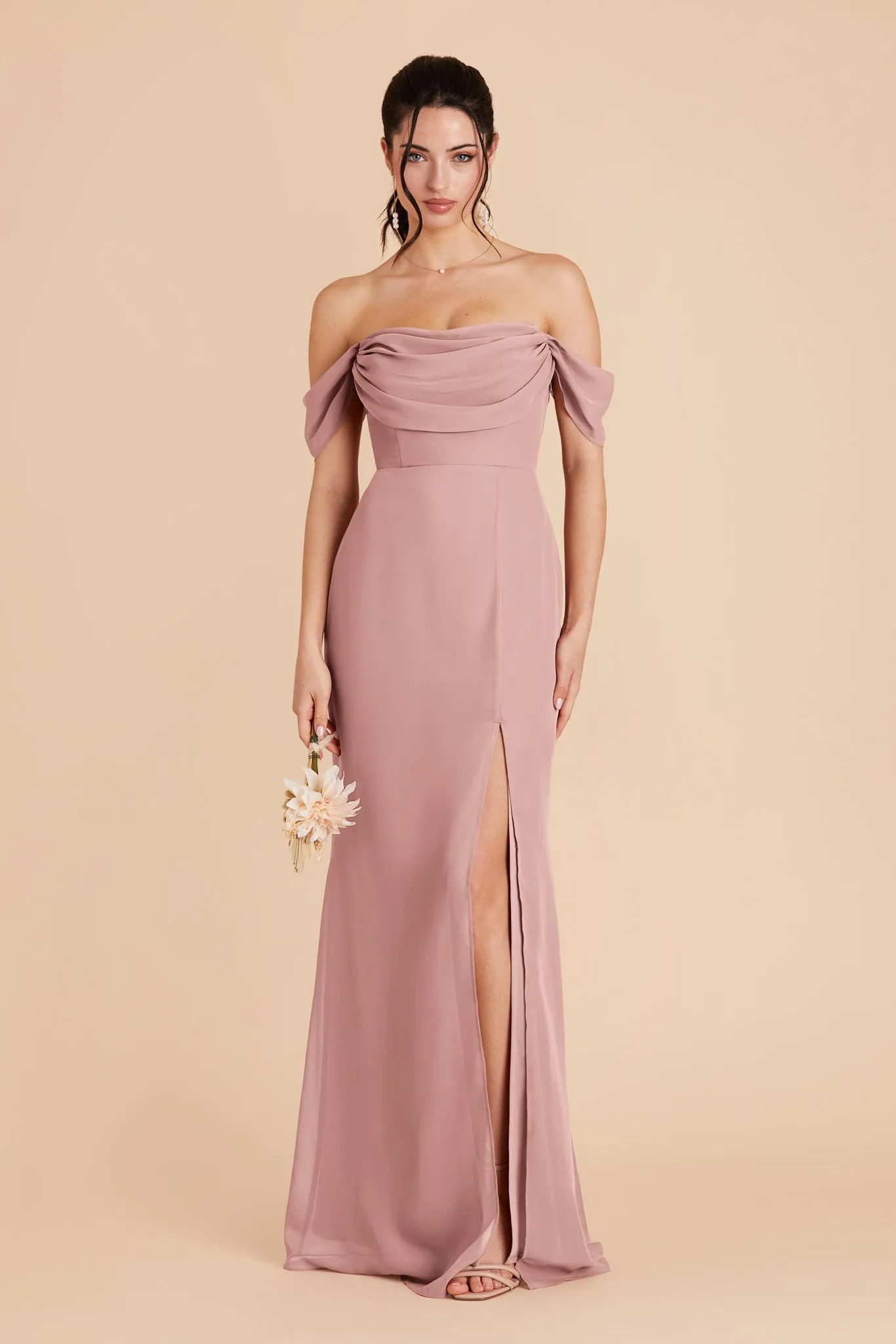 Mira Chiffon Dress - English Rose sold by Birdy Grey product image thumbnail 3