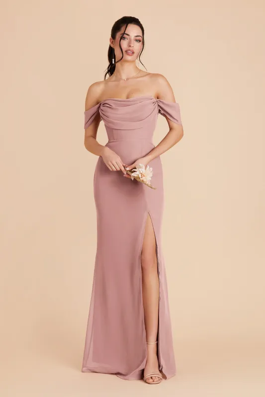 Mira Chiffon Dress - English Rose sold by Birdy Grey