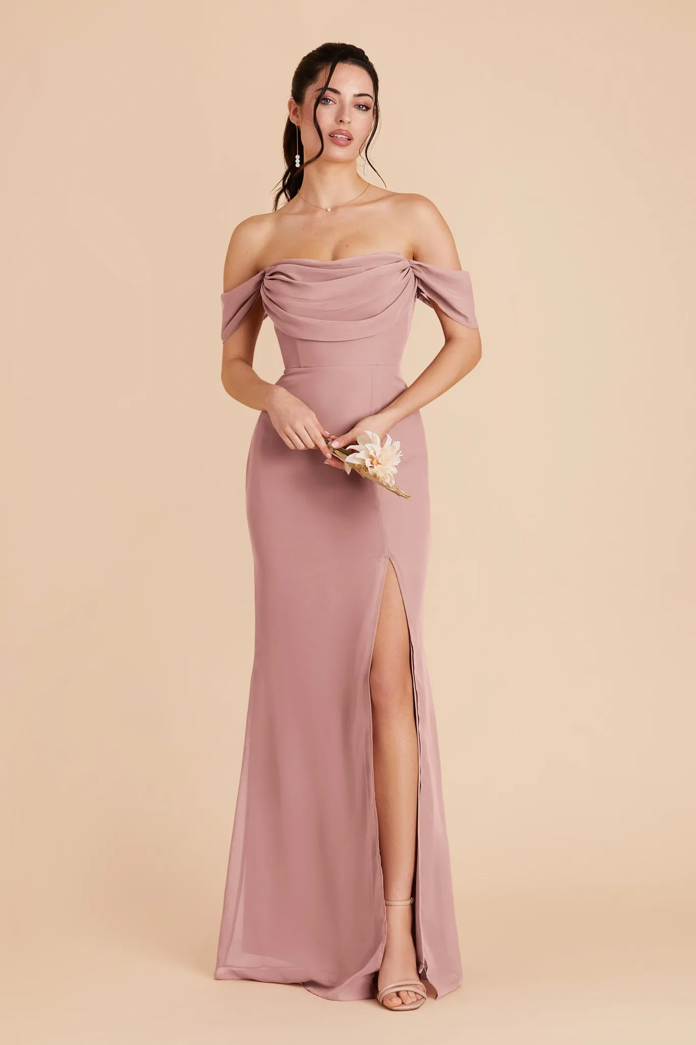 Mira Chiffon Dress - English Rose sold by Birdy Grey