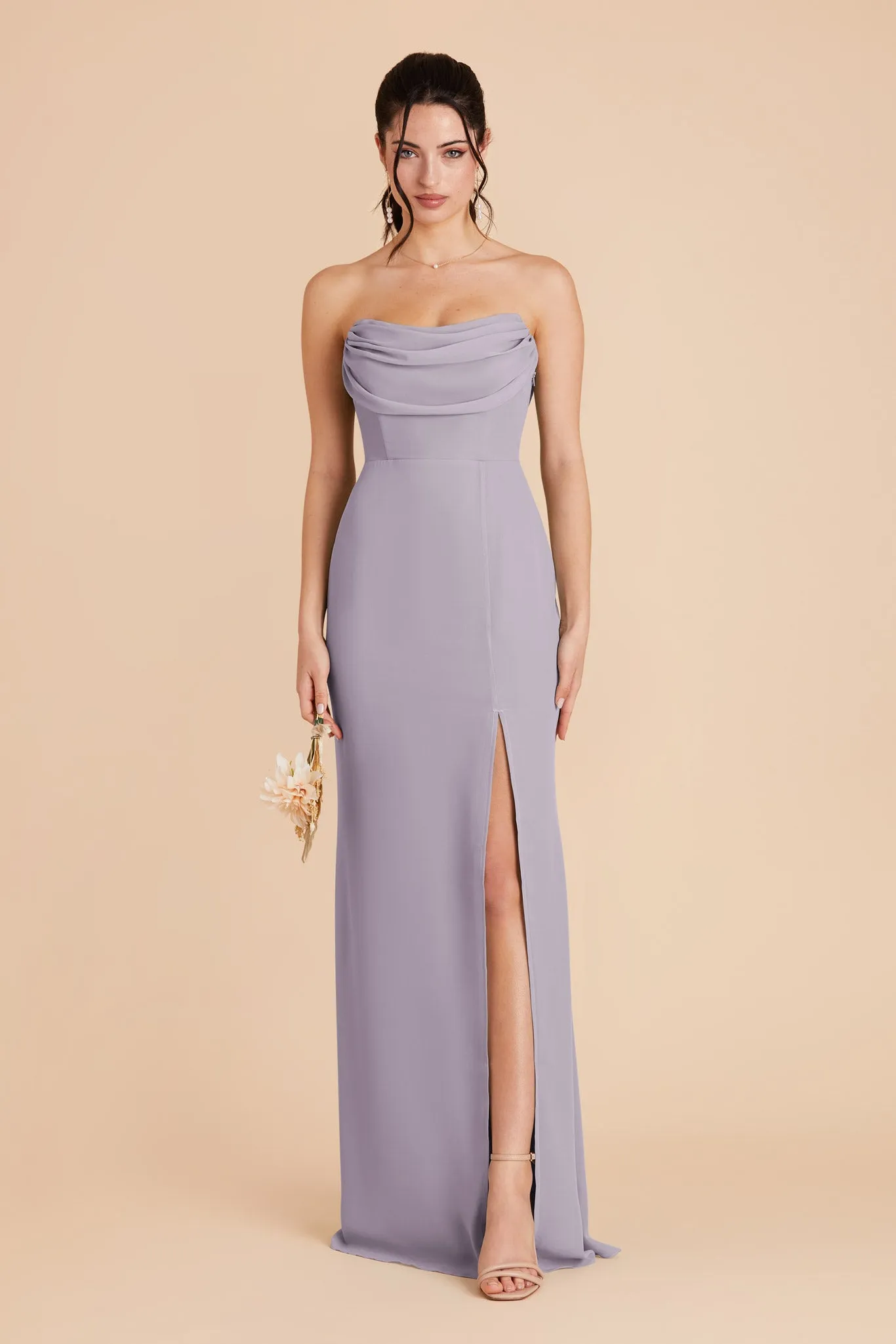 Mira Chiffon Dress - Dusty Lilac sold by Birdy Grey product image thumbnail 5