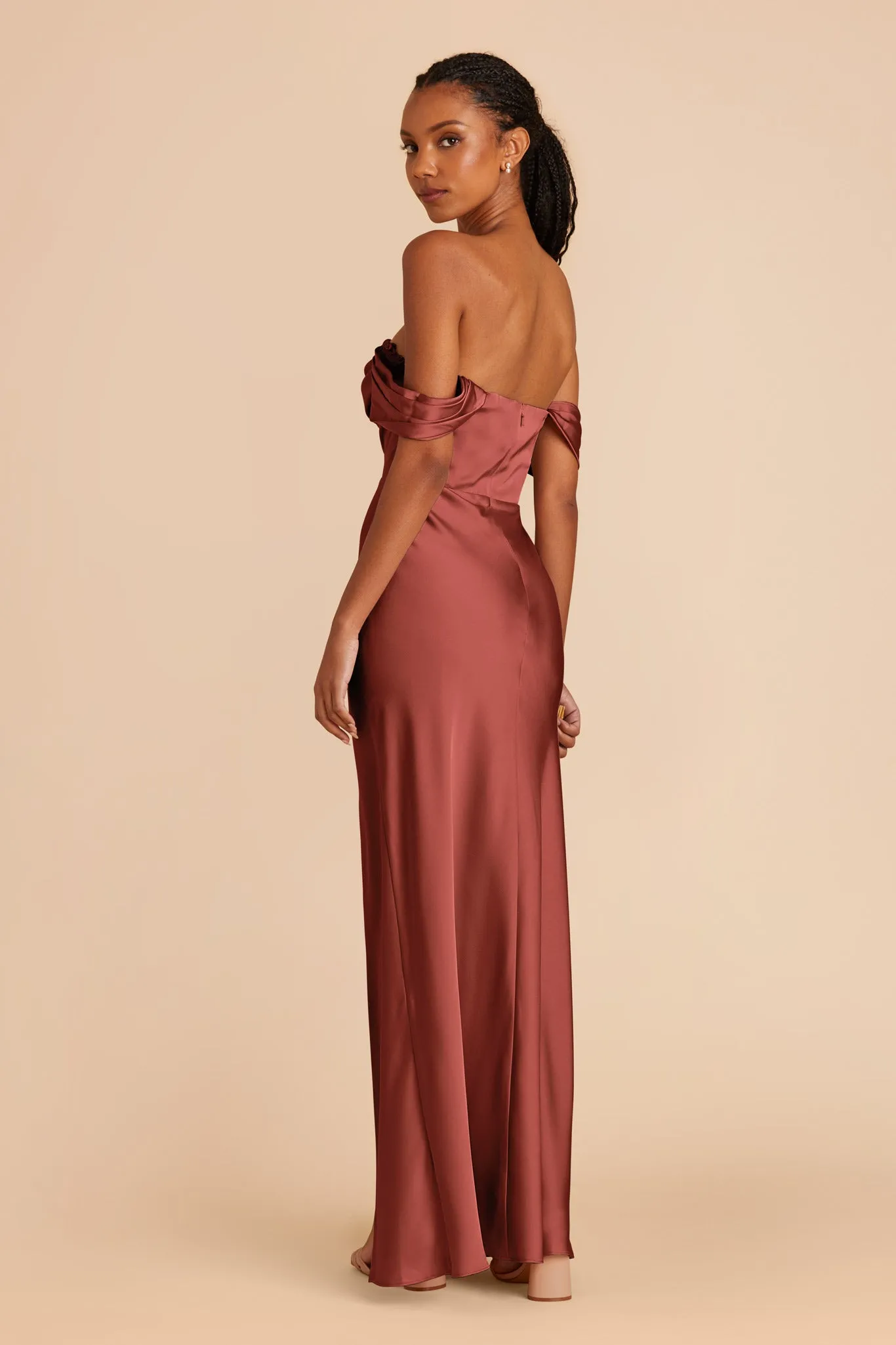Mia Matte Satin Dress - Spice sold by Birdy Grey product image thumbnail 5