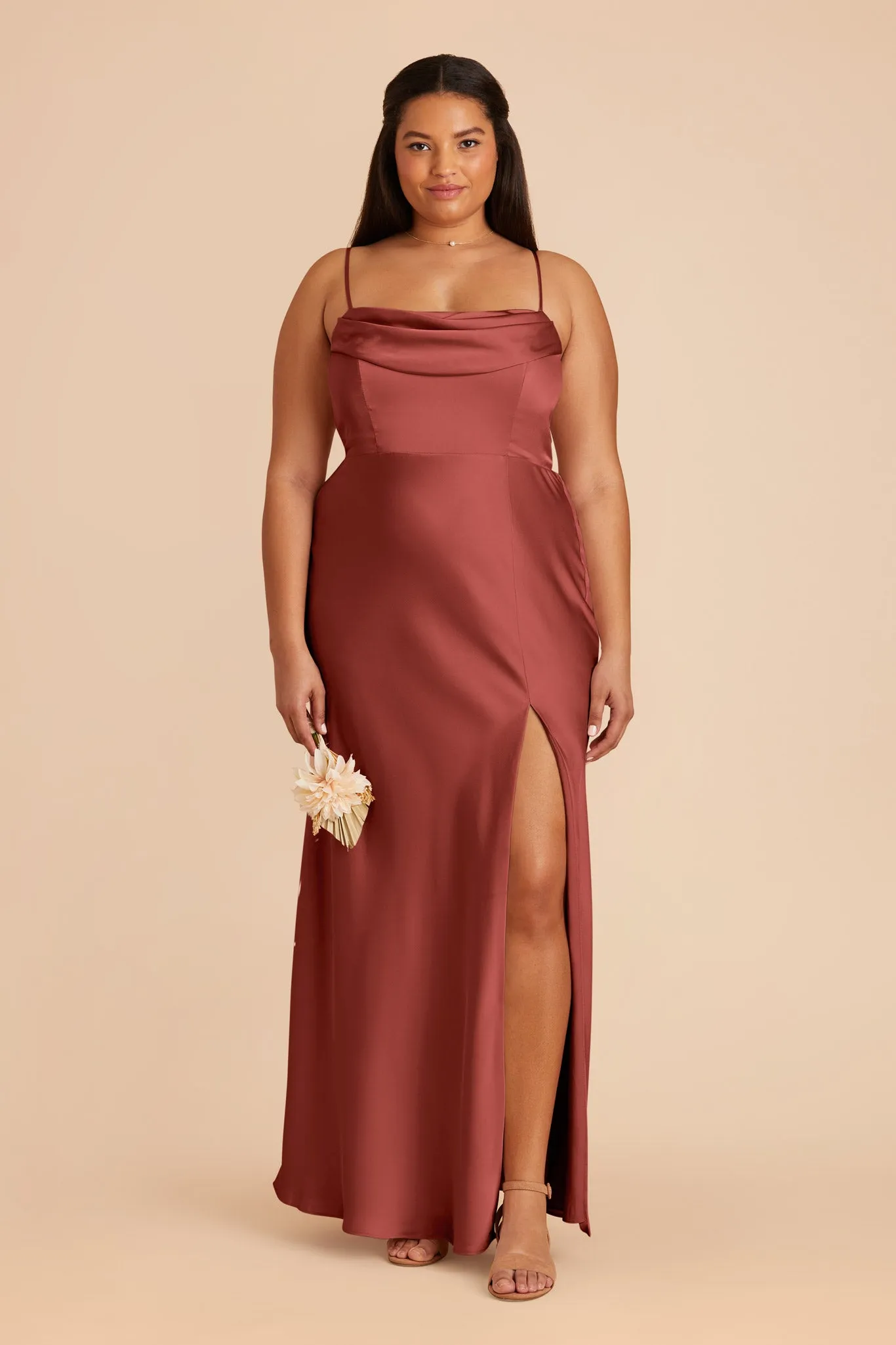 Mia Matte Satin Dress - Spice sold by Birdy Grey product image thumbnail 2