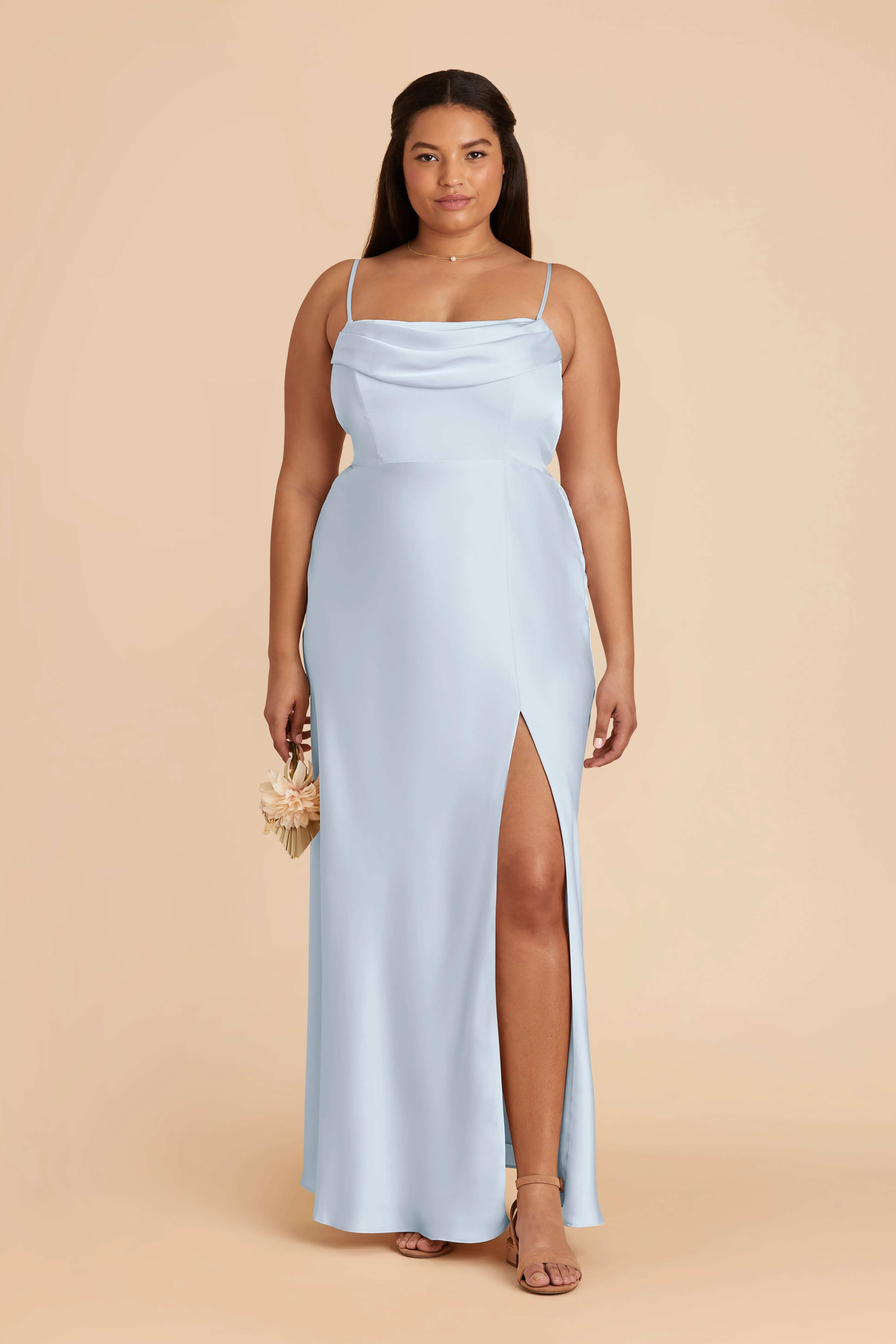 Mia Matte Satin Dress - Mist Blue sold by Birdy Grey product image thumbnail 2