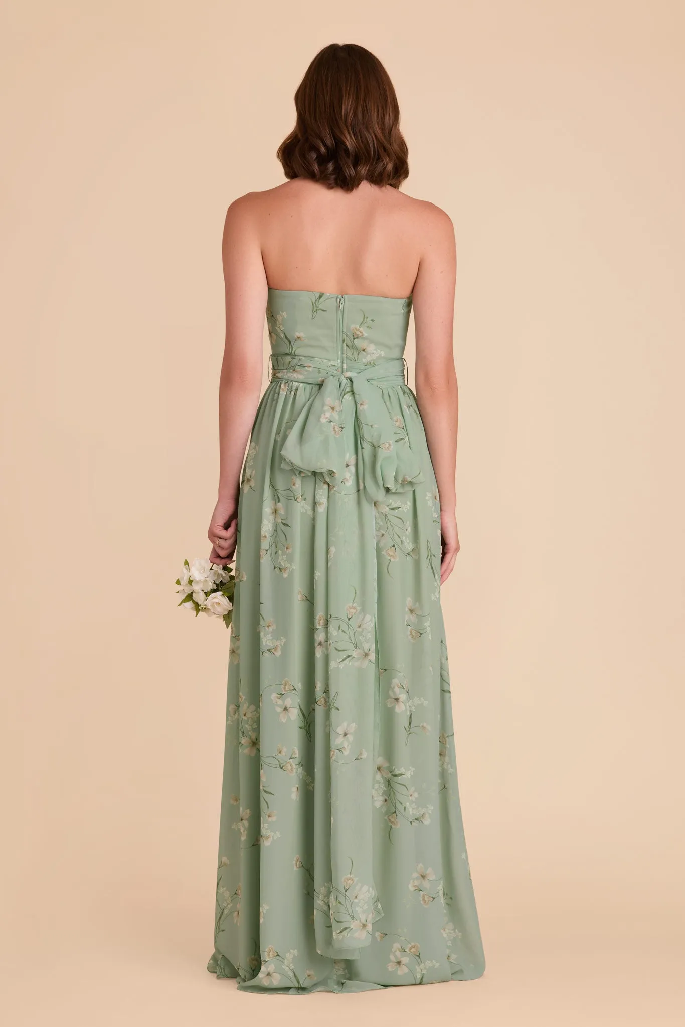 Grace Chiffon Dress With Slit - Sage Le Fleur sold by Birdy Grey product image thumbnail 5