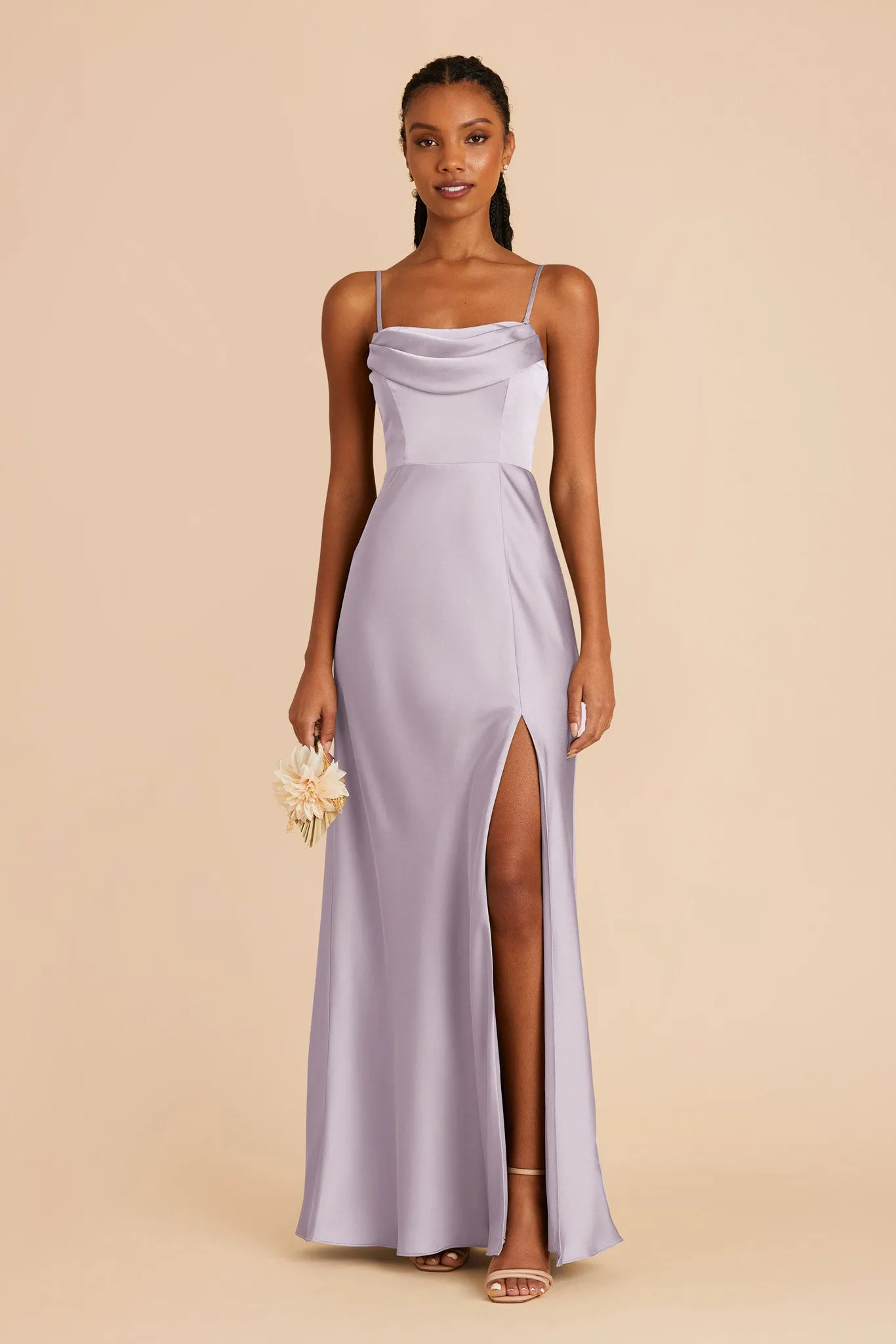 Mia Matte Satin Dress - Dusty Lilac sold by Birdy Grey product image thumbnail 5