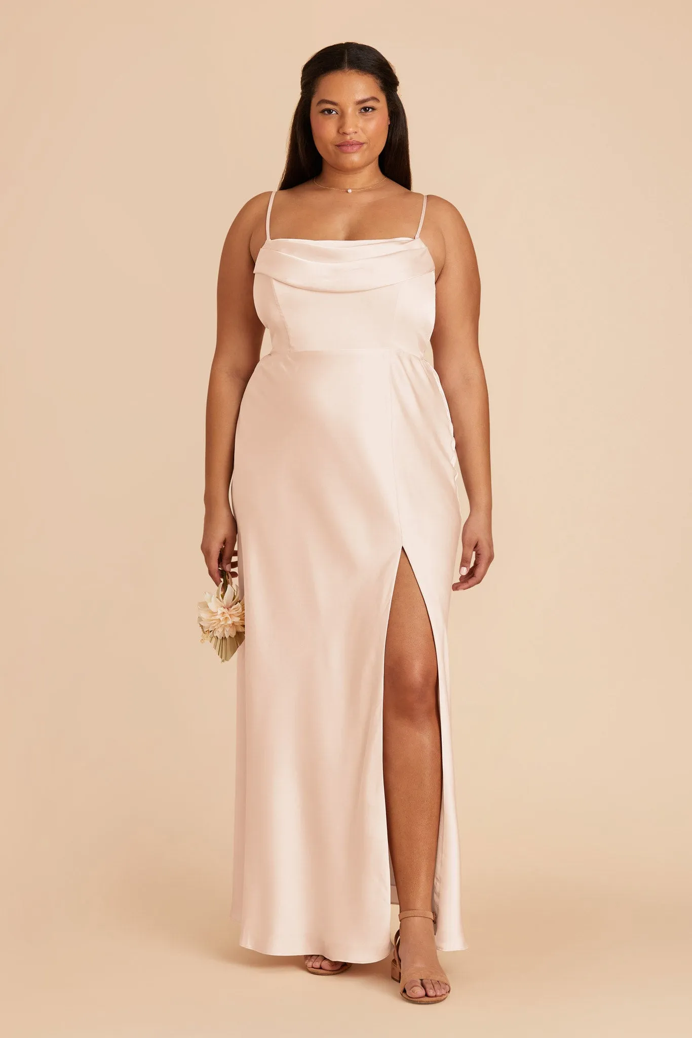 Mia Matte Satin Dress - Champagne sold by Birdy Grey product image thumbnail 2
