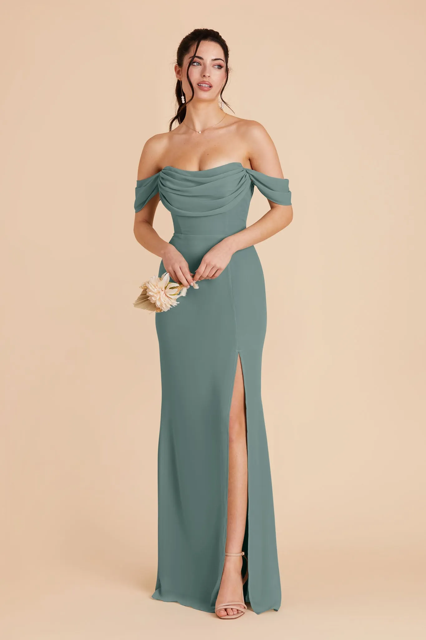 Mira Chiffon Dress - Sea Glass sold by Birdy Grey product image thumbnail 3