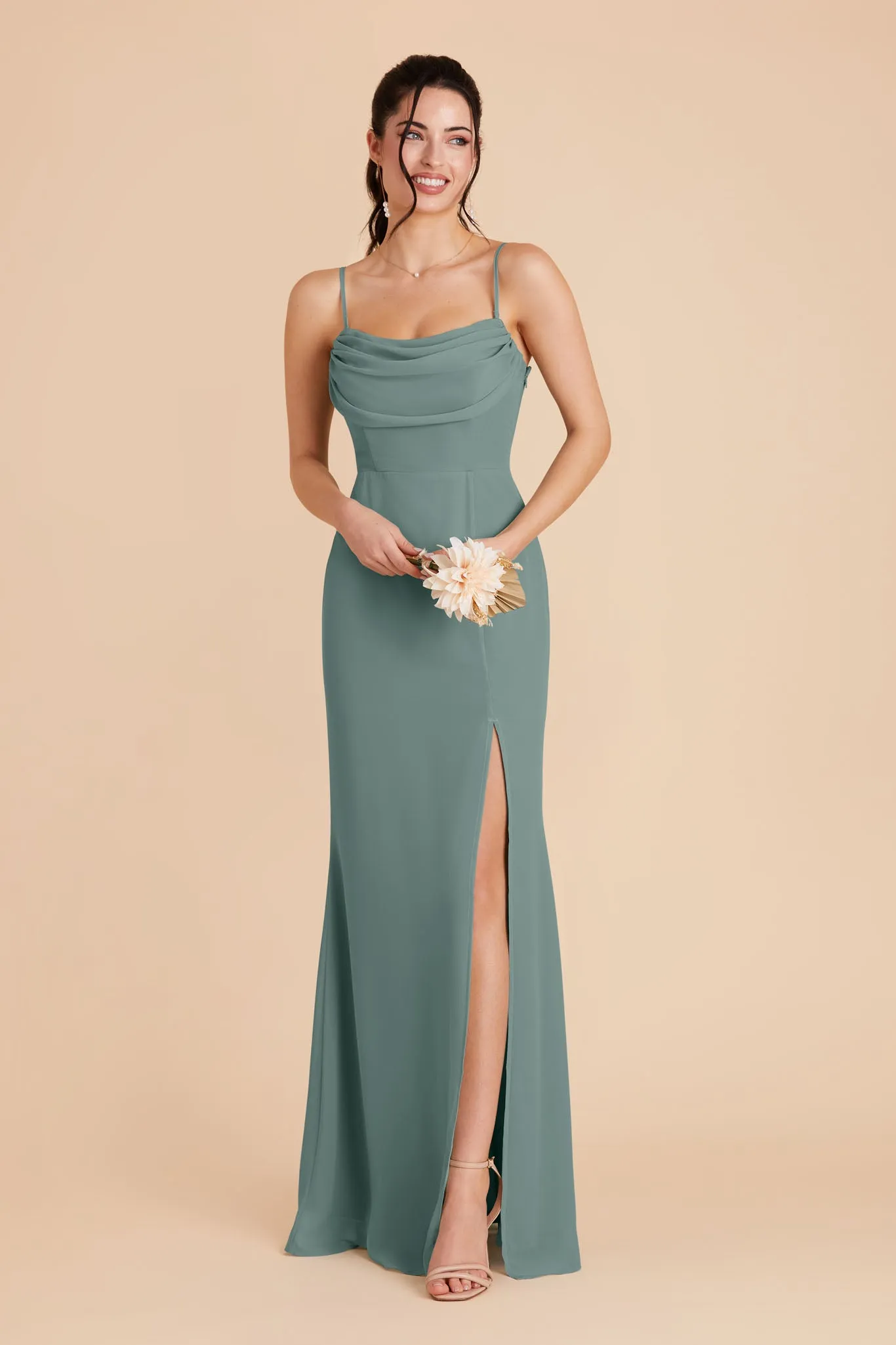 Mira Chiffon Dress - Sea Glass sold by Birdy Grey product image thumbnail 5