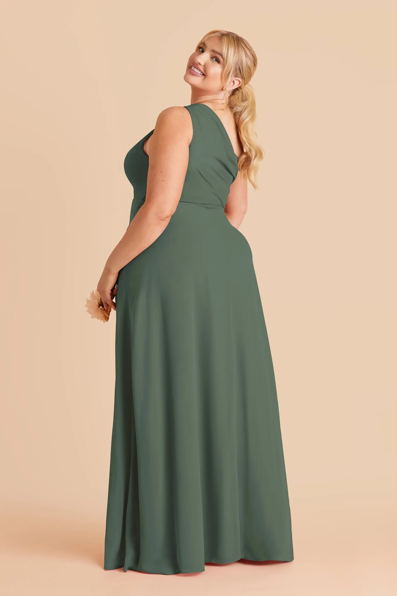 Kira Chiffon Dress With Slit - Eucalyptus sold by Birdy Grey product image thumbnail 5