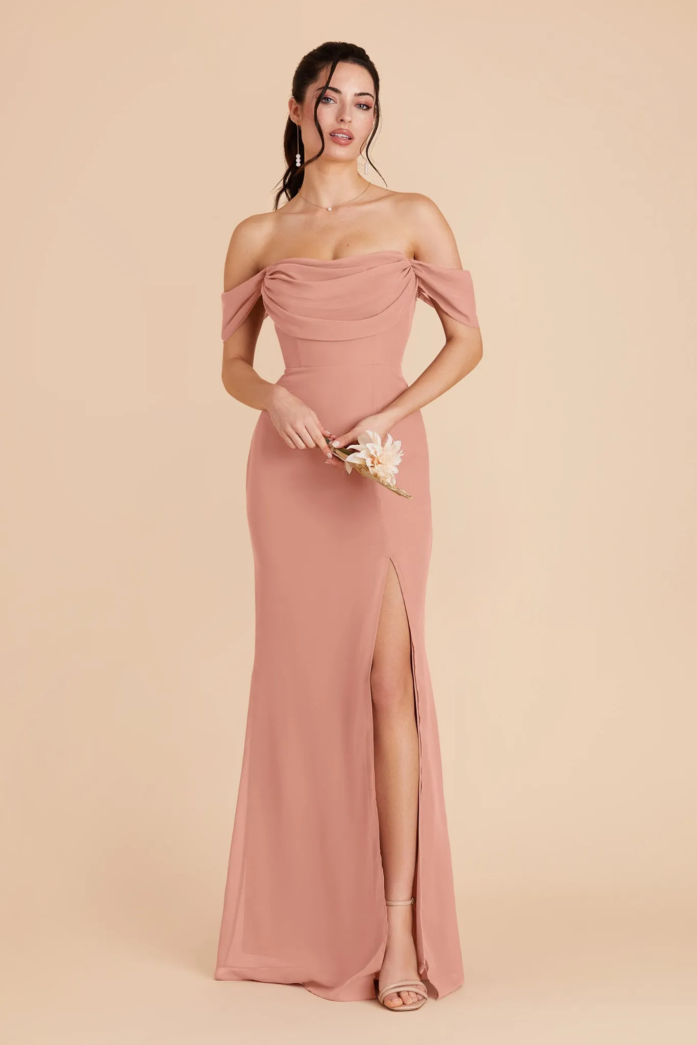 Mira Chiffon Dress - Dusty Rose sold by Birdy Grey product image thumbnail 4